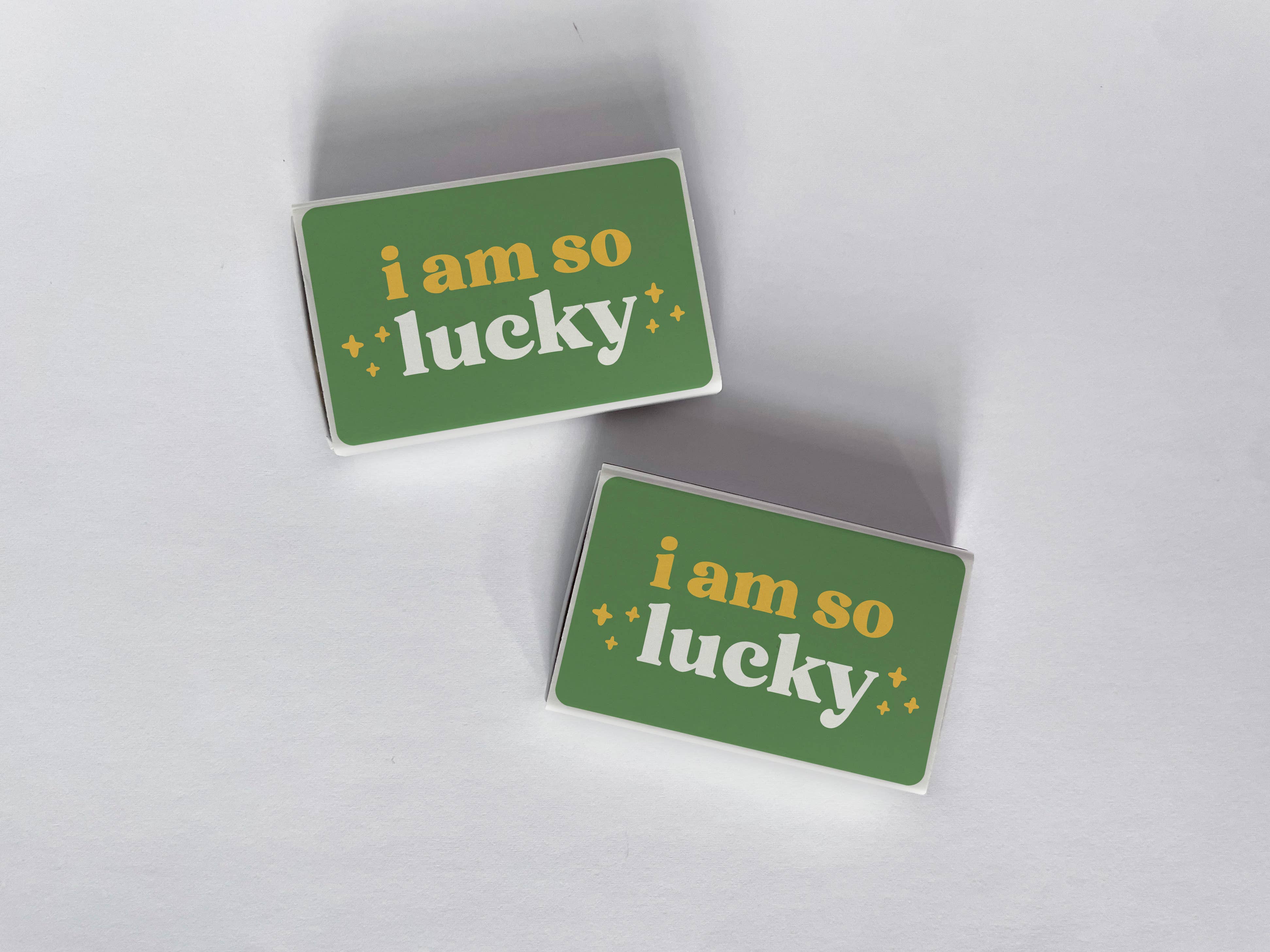I am so Lucky Green and Gold Matchbook, photo 2 of 2