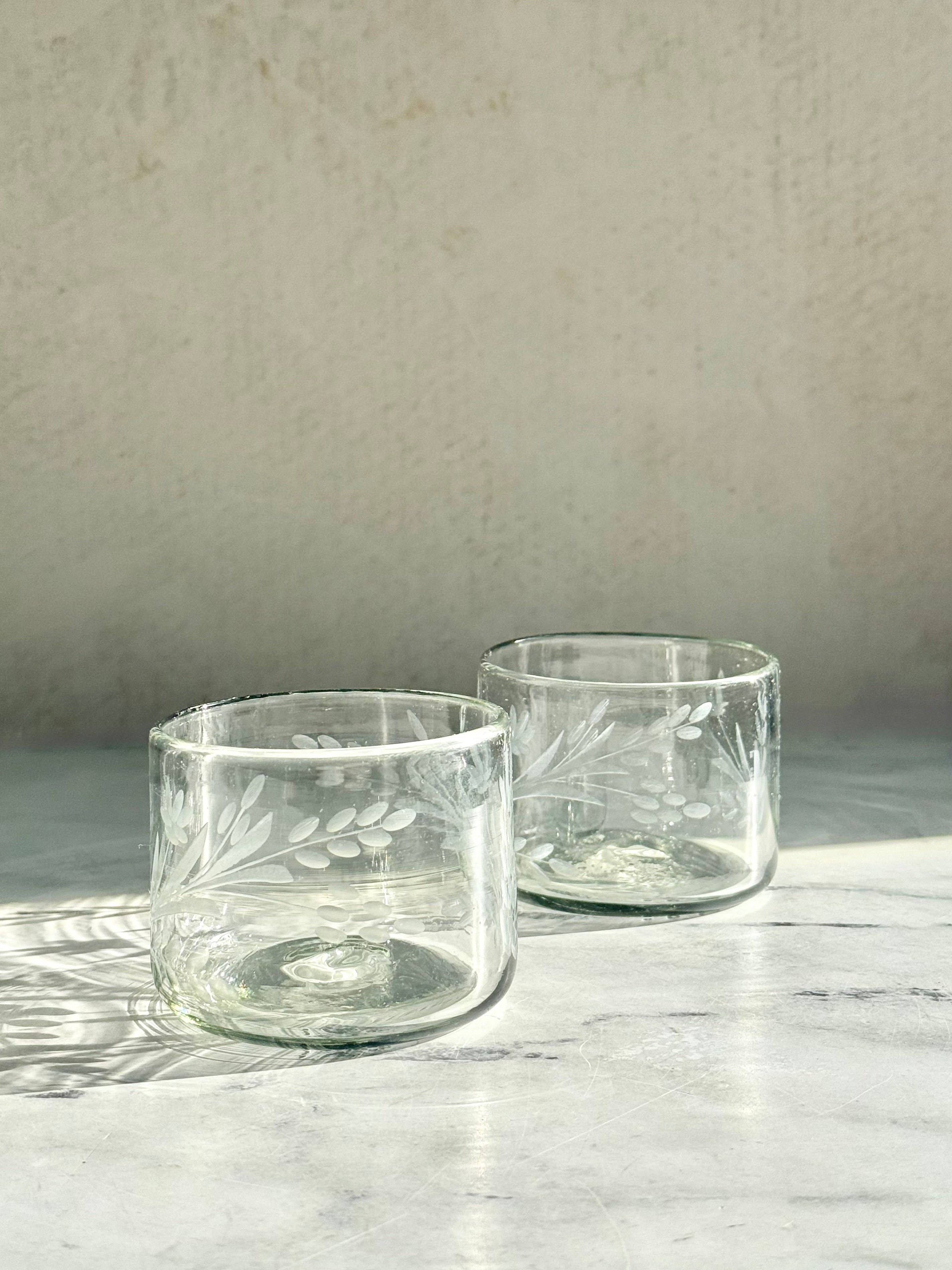 Hand-etched Short Glass, photo 2 of 2