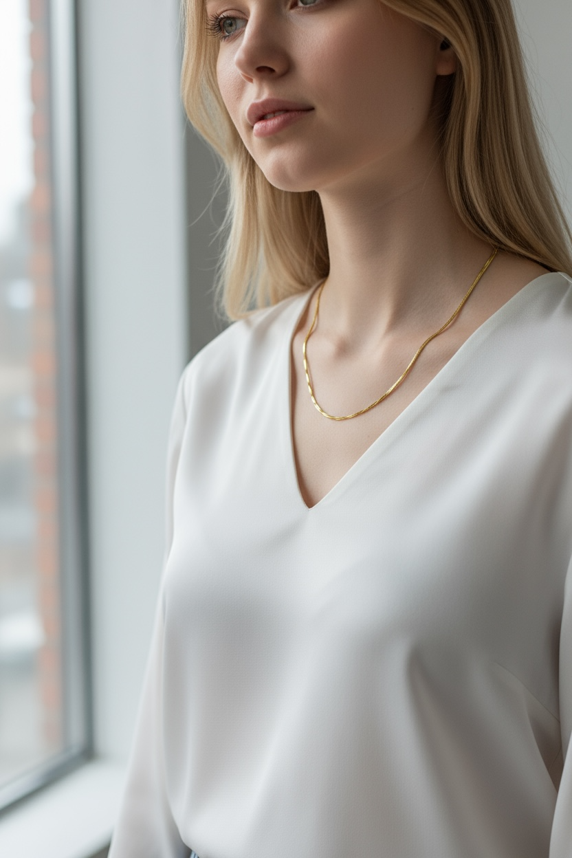 16” - 18K Gold Filled 2mm Square Rope Chain, photo 7 of 8