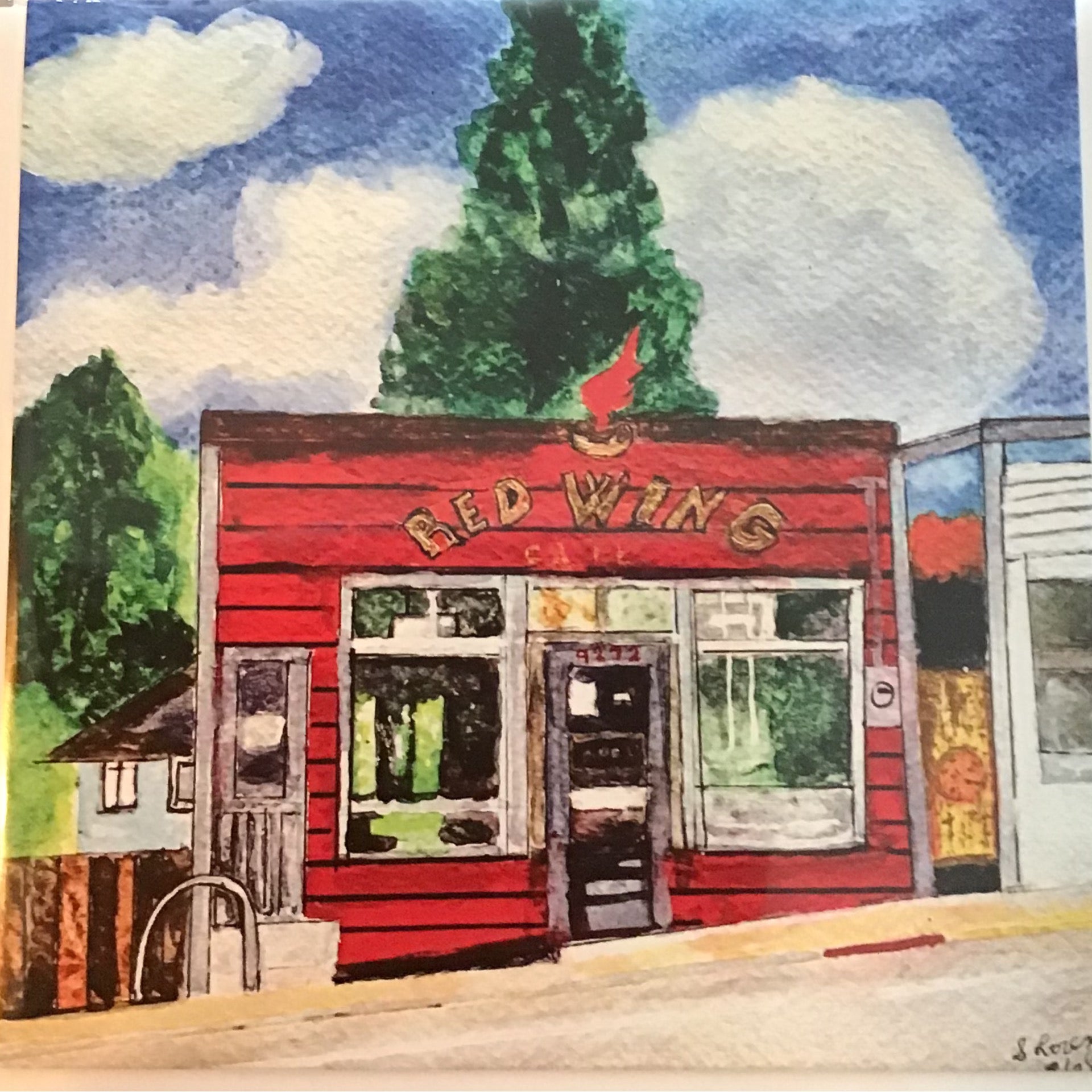 Redwing Cafe card