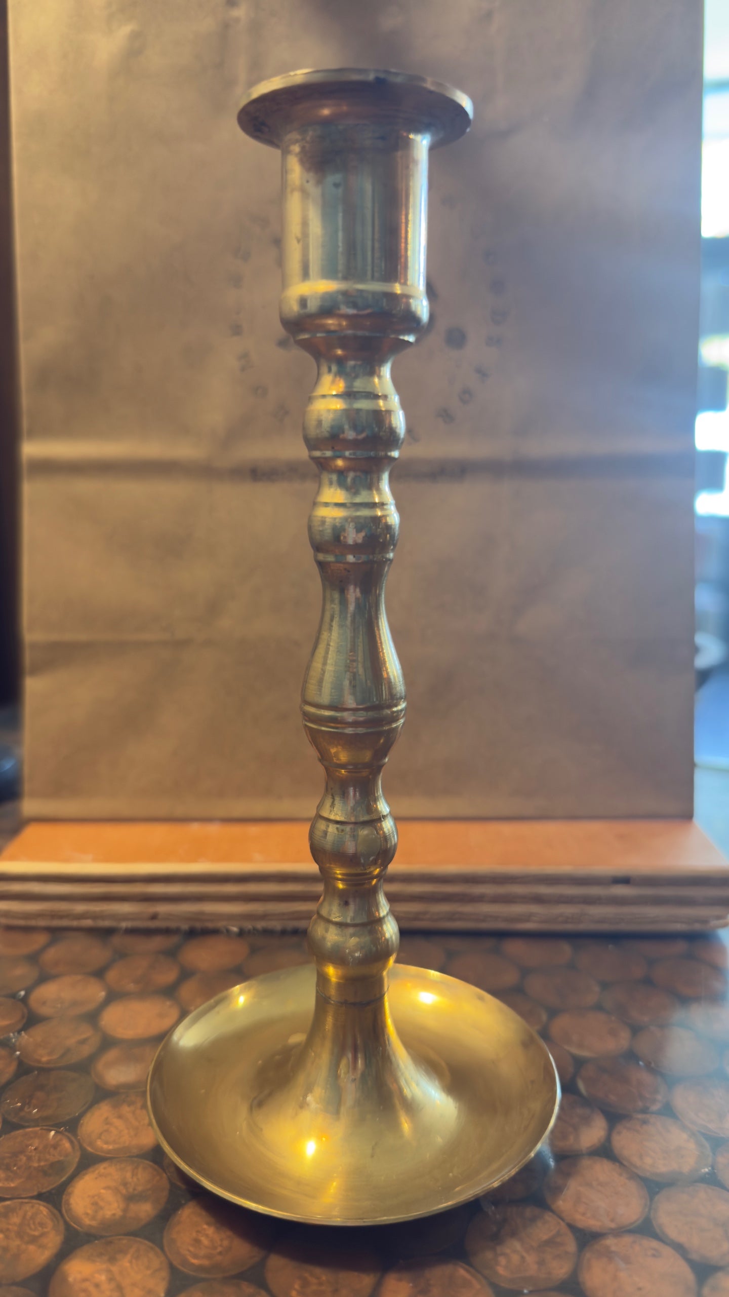 Tall Brass Taper