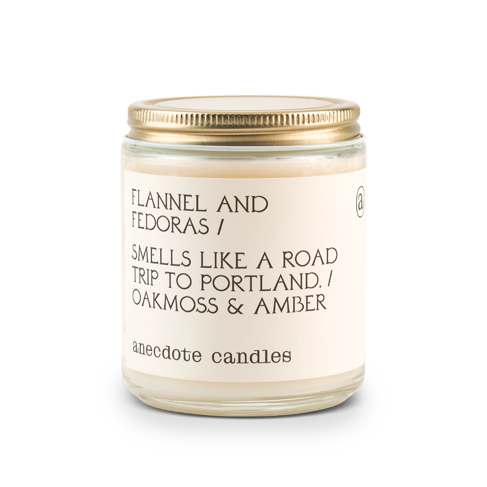 Flannel & Fedoras (Oakmoss & Amber) Candle: 7.8 oz Glass Jar, photo 1 of 6