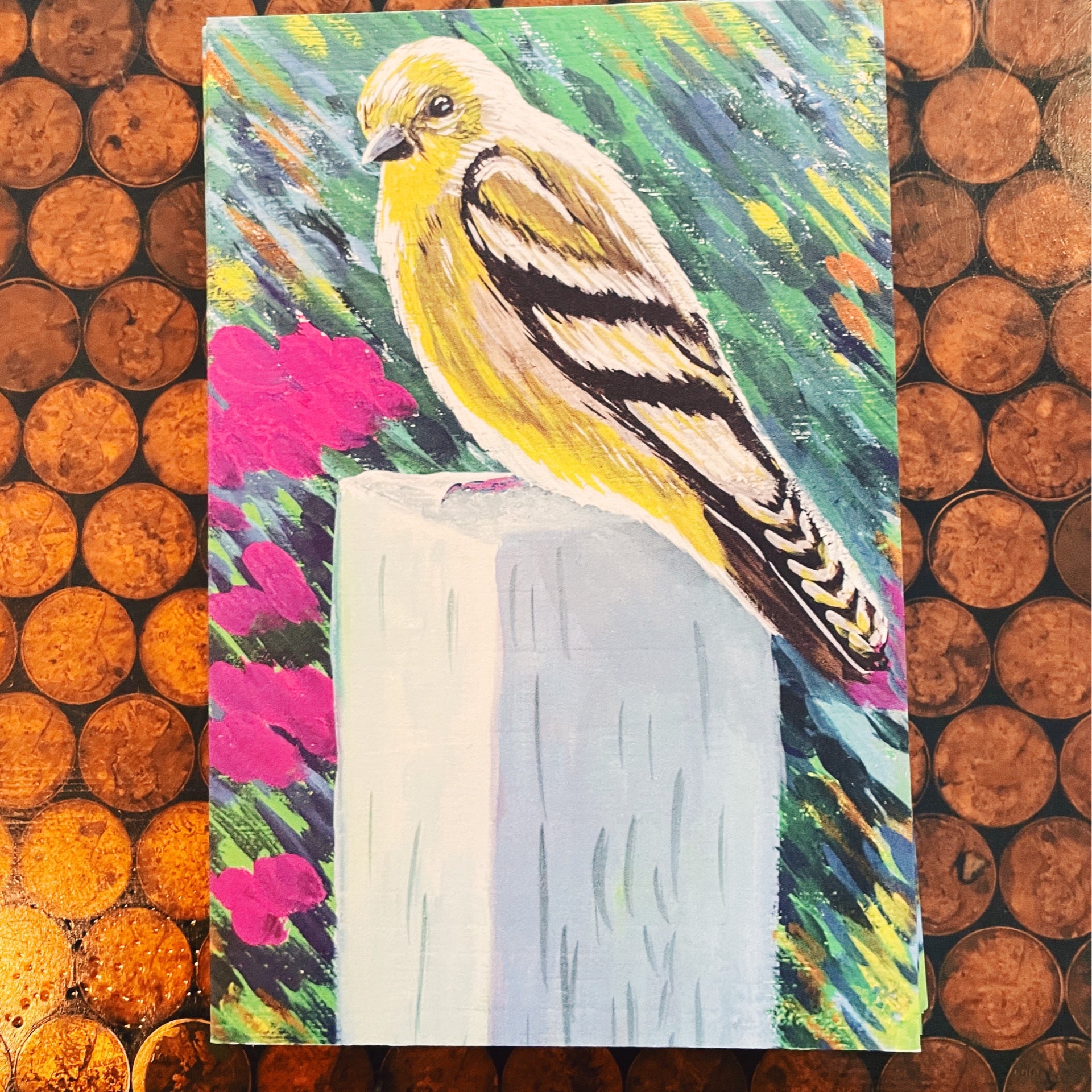 Goldfinch in the Garden Postcard