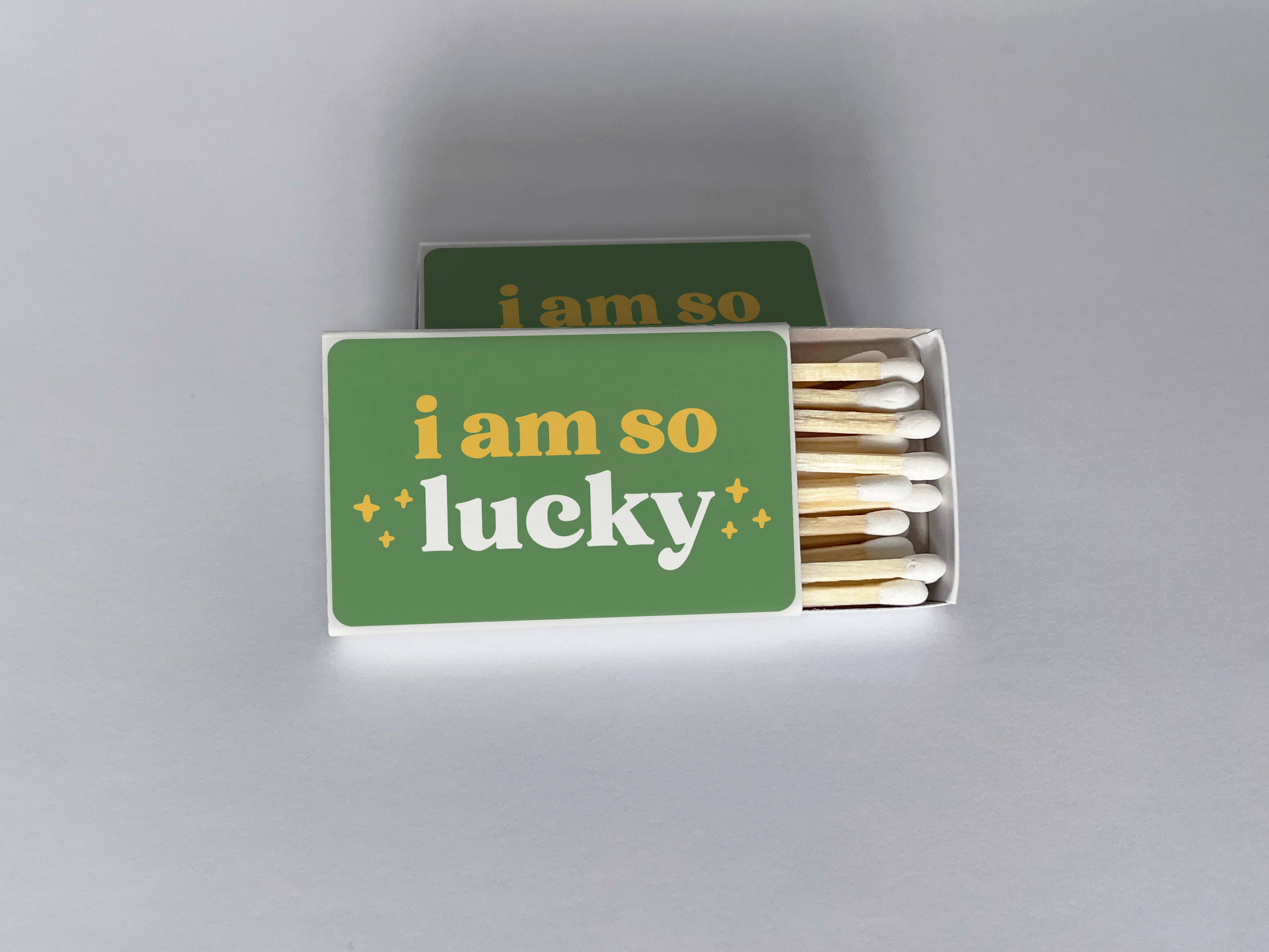 I am so Lucky Green and Gold Matchbook, photo 1 of 2