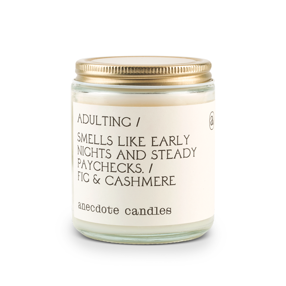 Adulting (Fig & Cashmere) Candle: 7.8 oz glass jar, photo 1 of 4