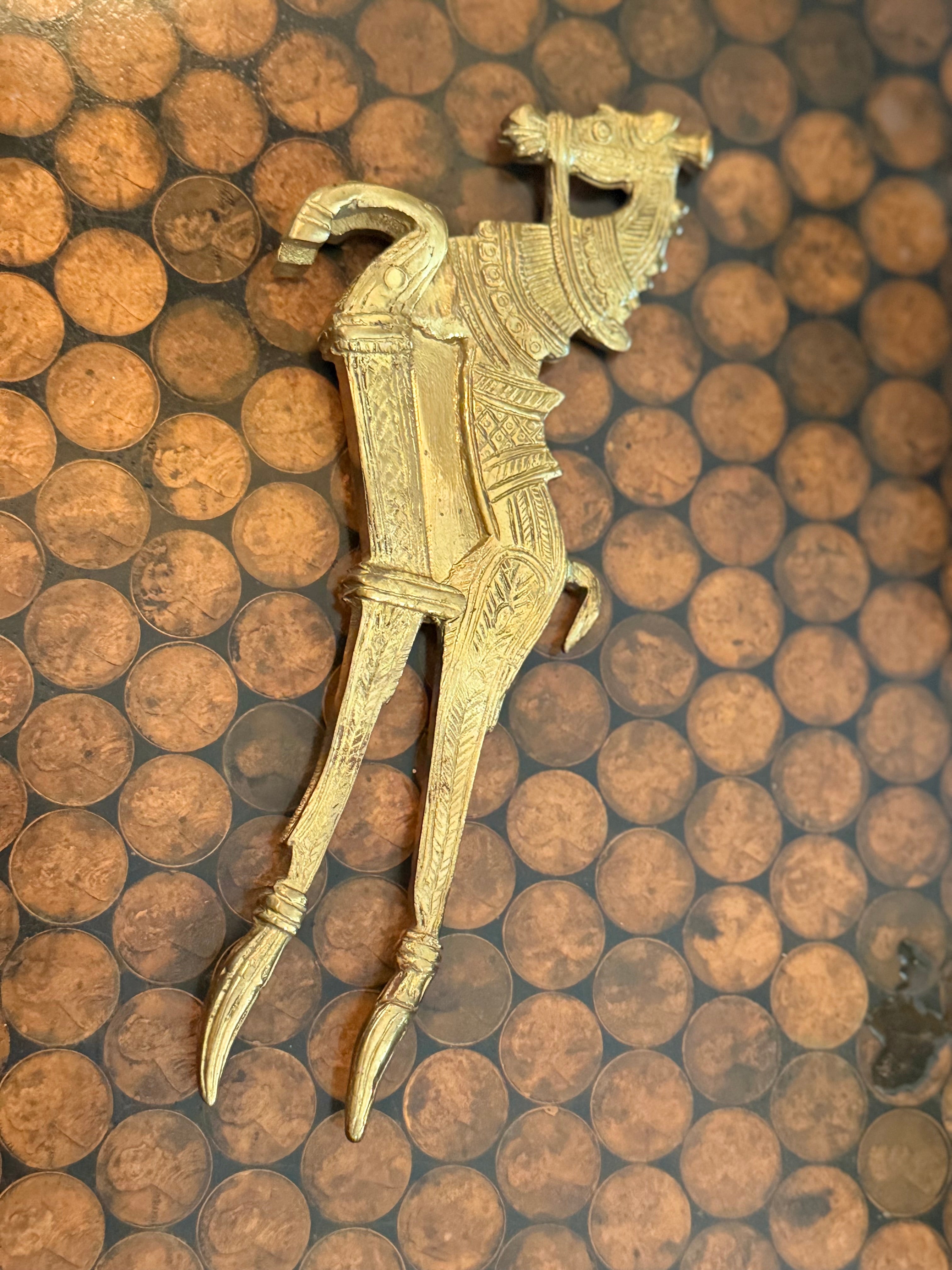Brass horse nutcracker