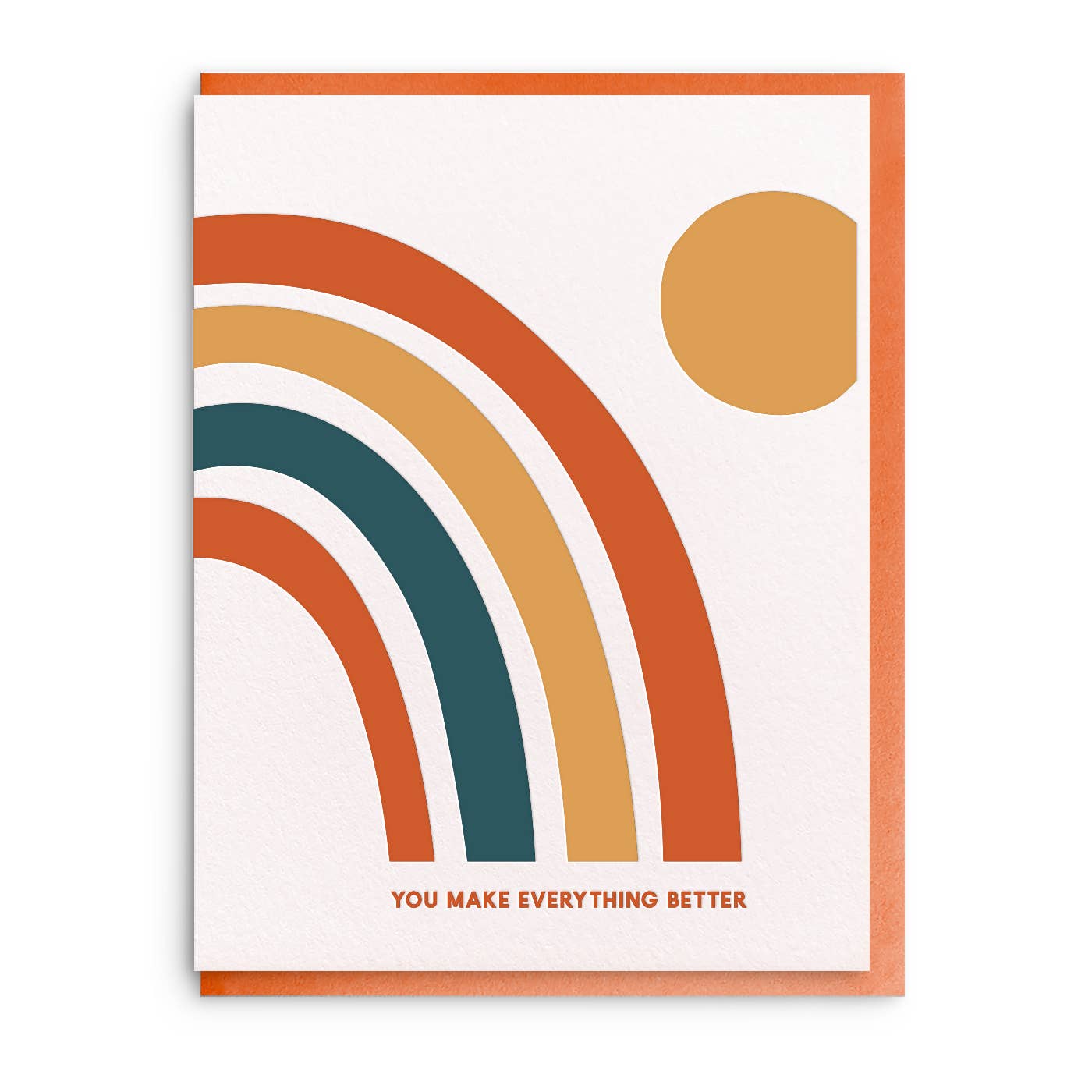 Everything Better - Letterpress Friendship Card, photo 1 of 3