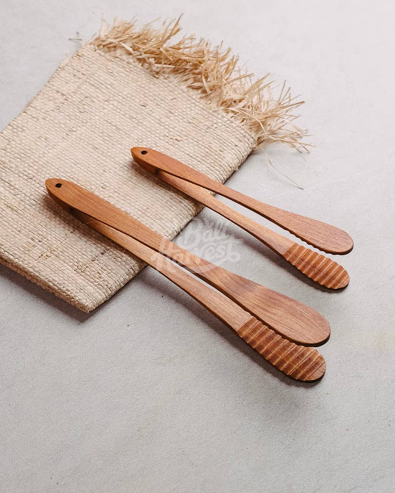Teak Wooden Tongs - Long Salad Tongs, photo 1 of 6
