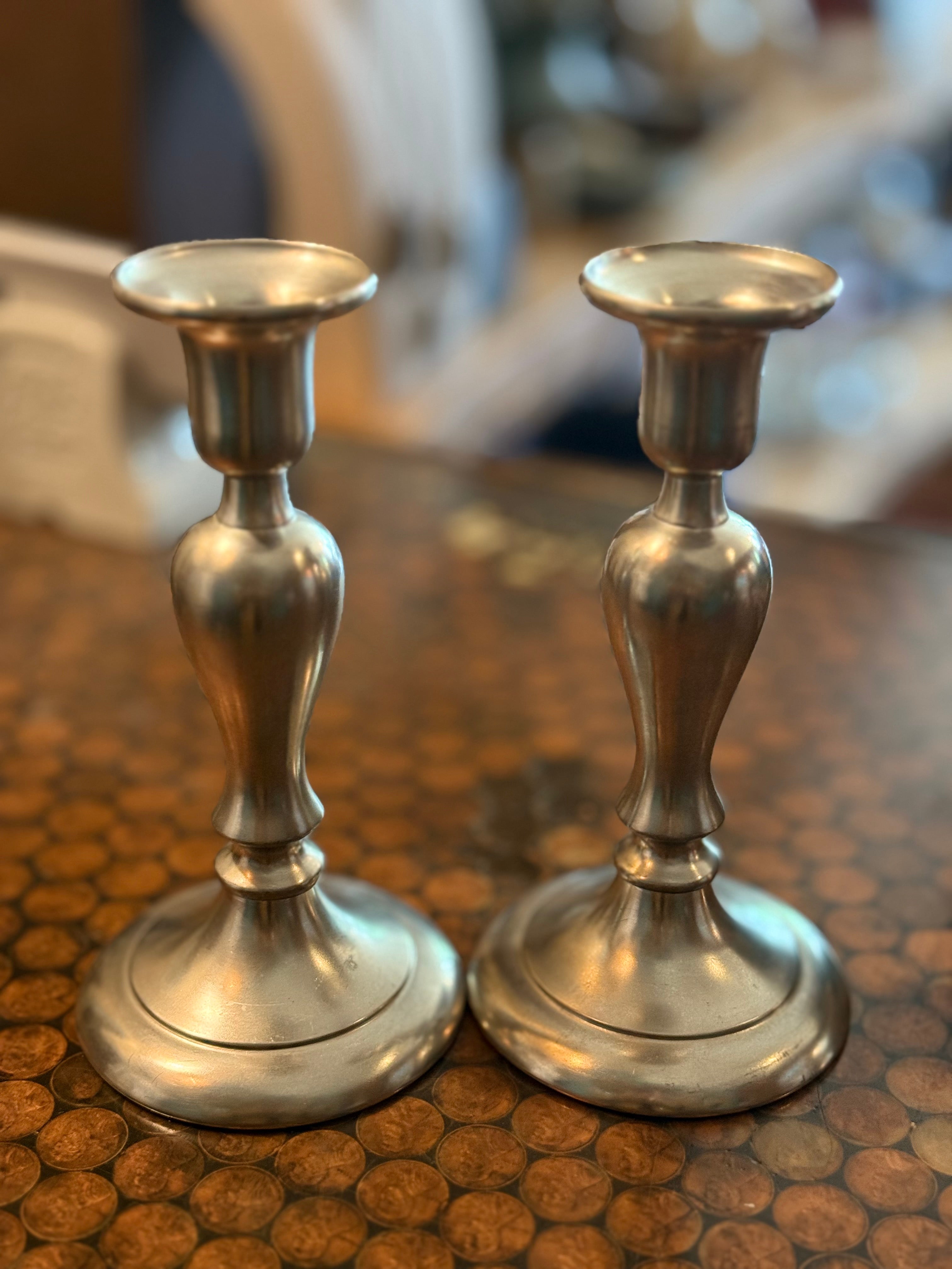 Pewter Candlesticks (pair)