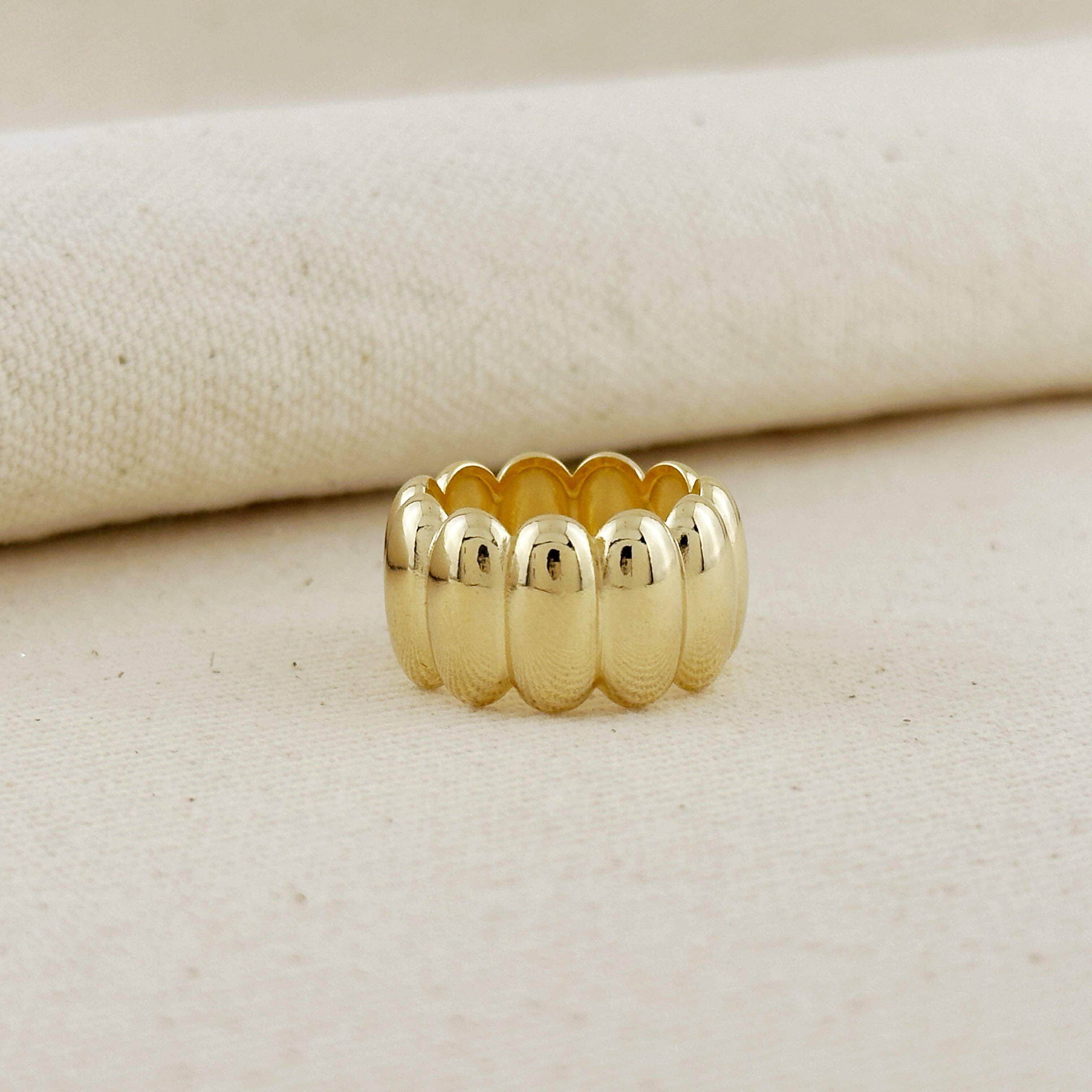 Size 6- Oversized Scalloped Ring, photo 2 of 8