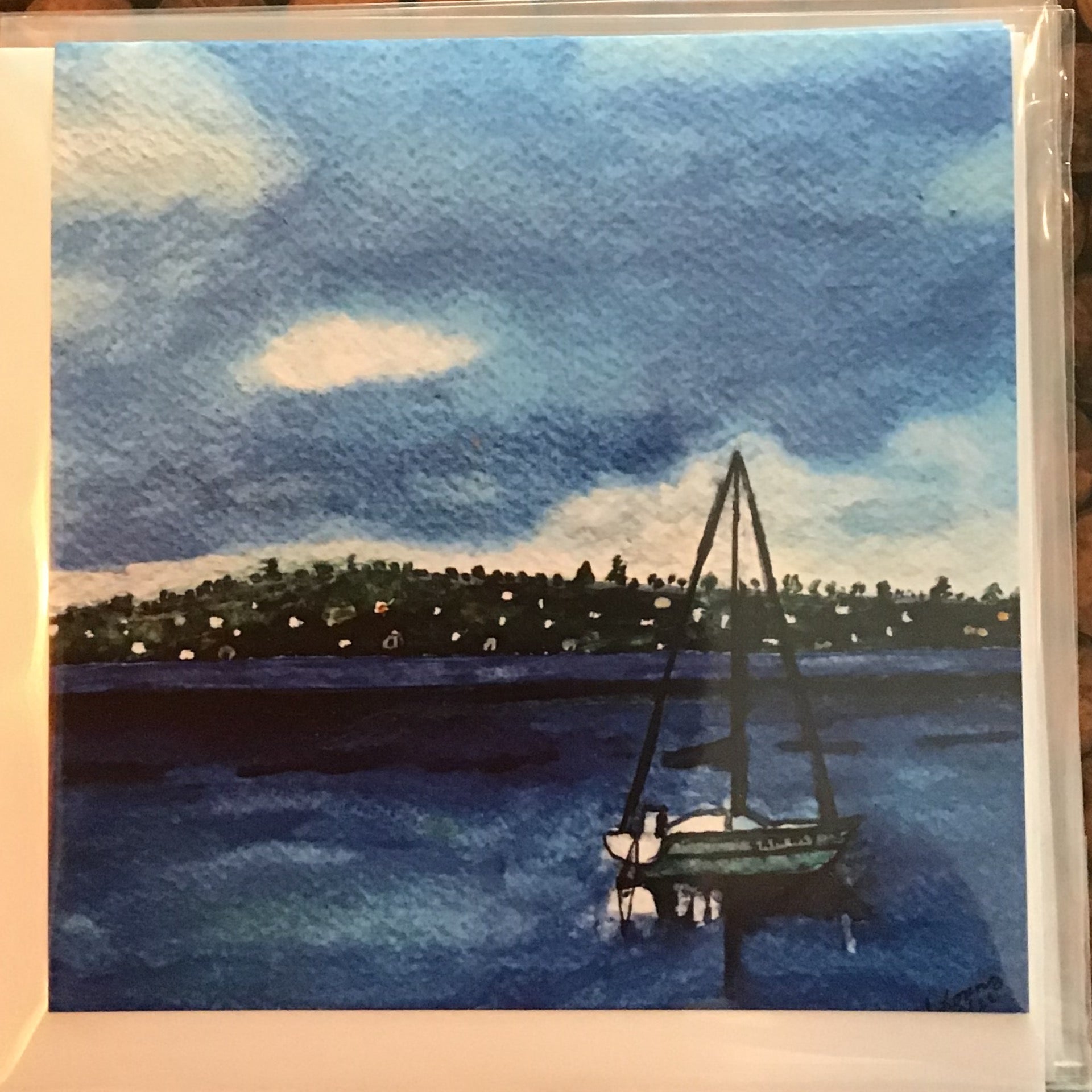 Sailboat on Lake Washington Cards