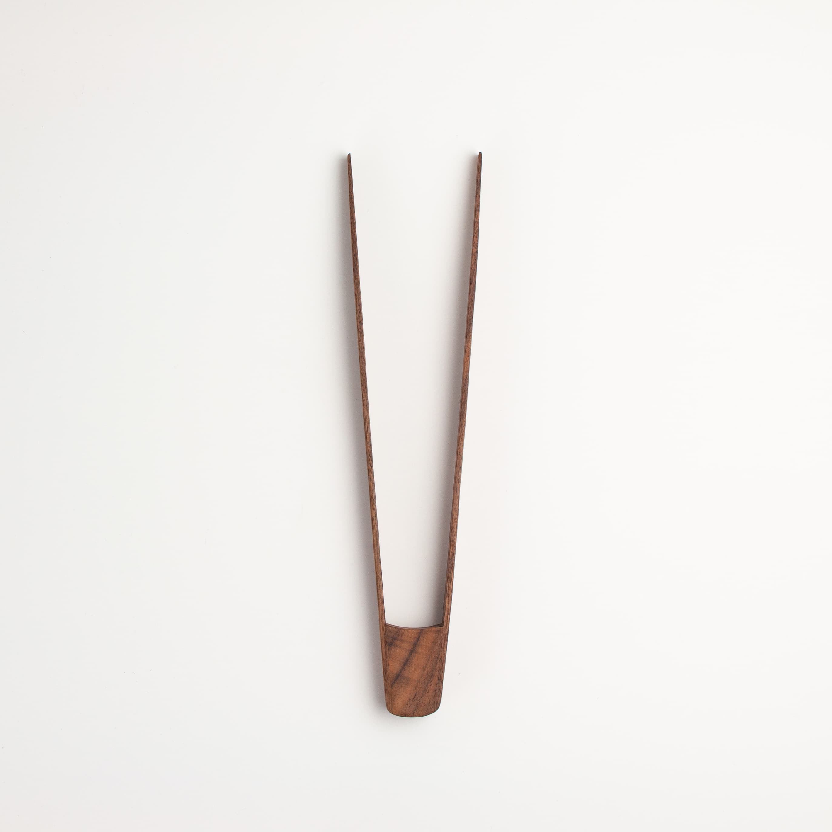 11” Walnut Wood Tongs - Kitchen Serving Utensils: Large, photo 2 of 4