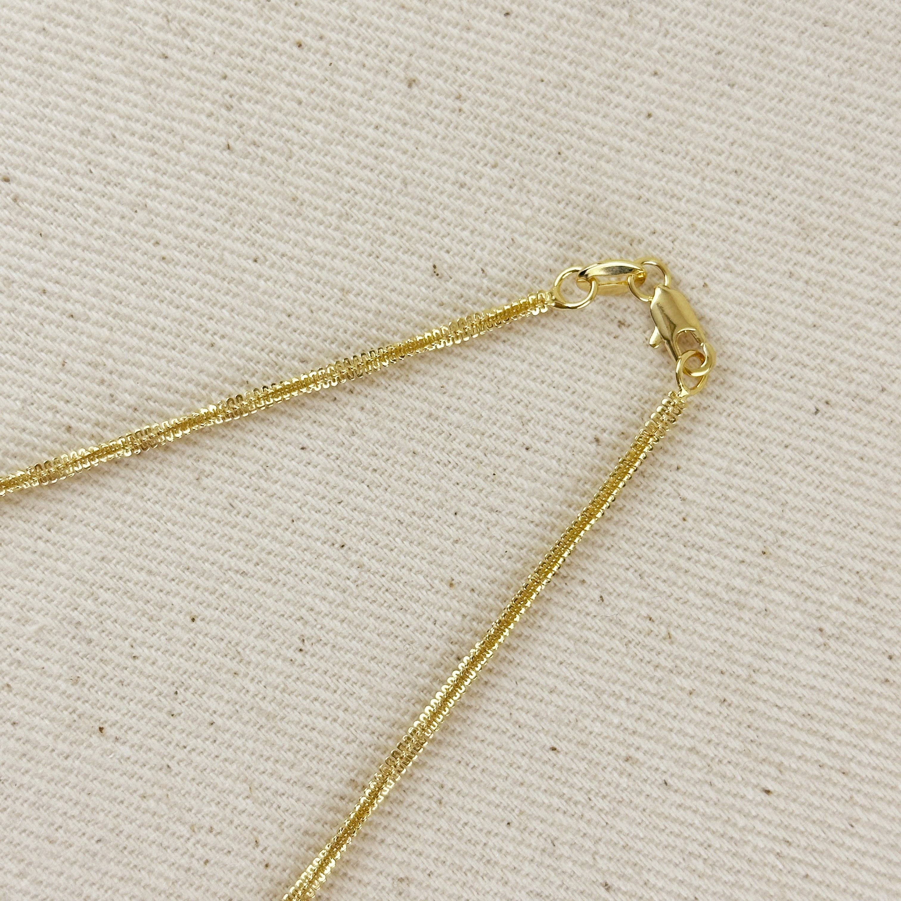 16” - 18K Gold Filled 2mm Square Rope Chain, photo 5 of 8