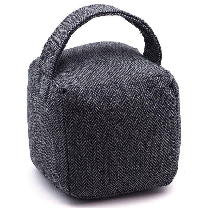 Fabric Door Stopper - Grey Herringbone