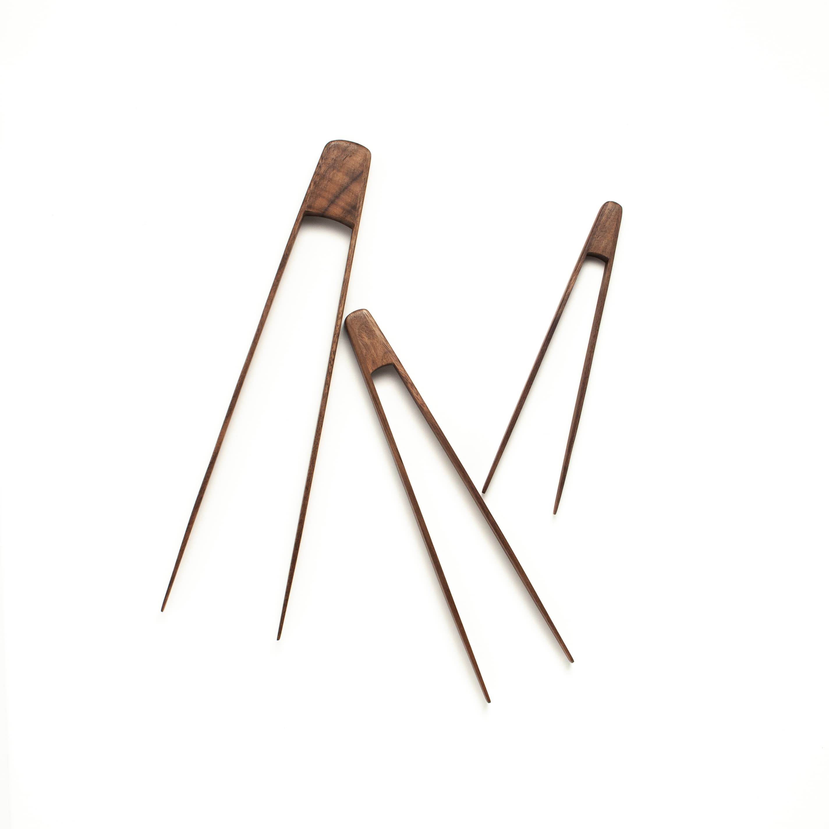 11” Walnut Wood Tongs - Kitchen Serving Utensils: Large, photo 1 of 4