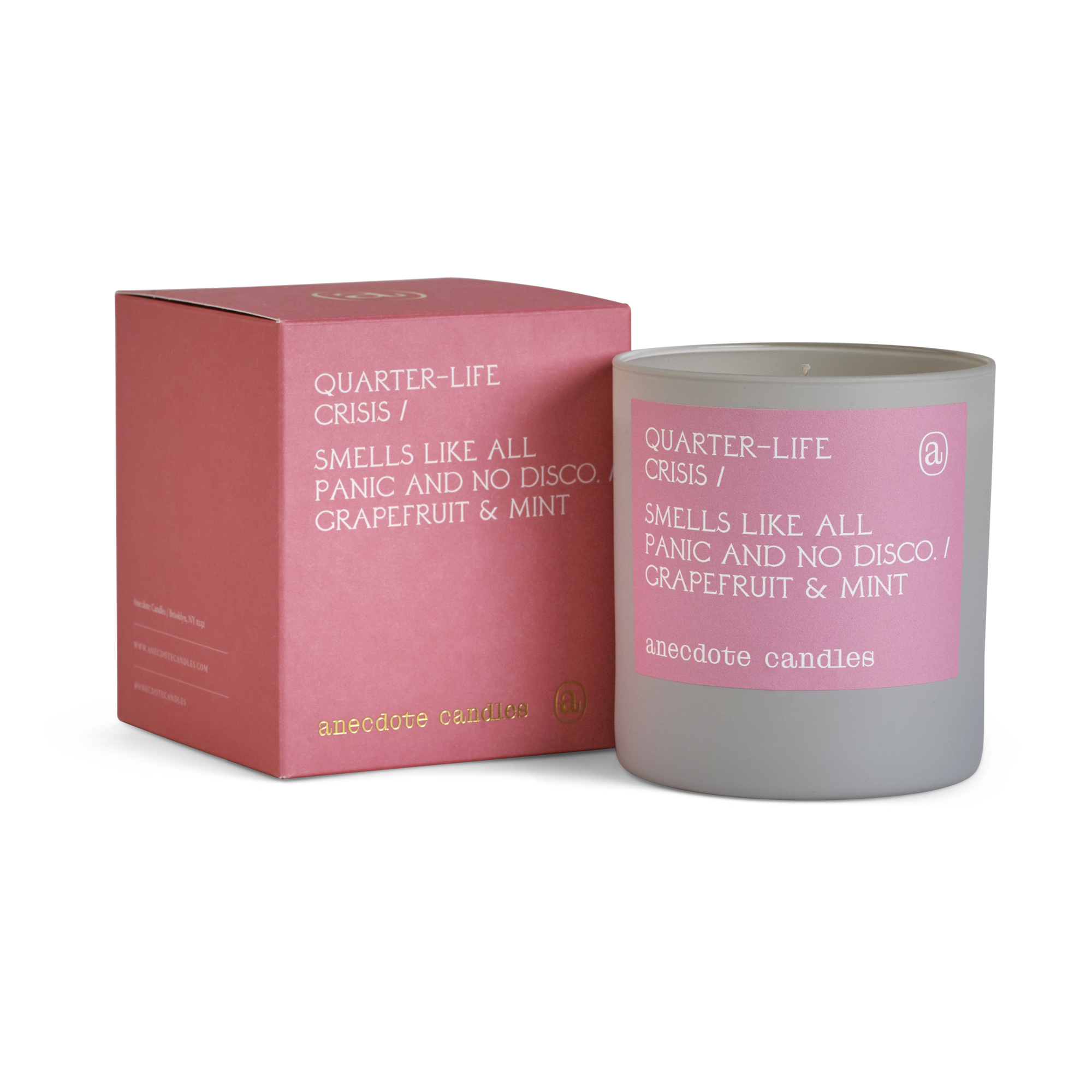 Quarter-life Crisis (Grapefruit & Mint) Candle: 7.8 oz Glass Jar, photo 3 of 8