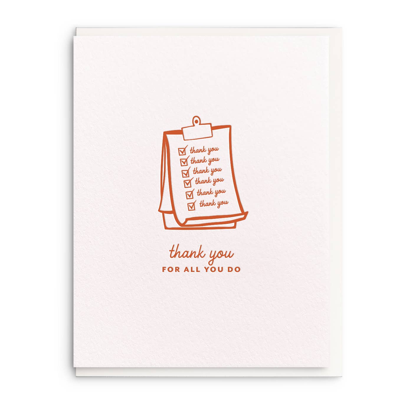 All That You Do, Letterpress Thank You Card, photo 1 of 3