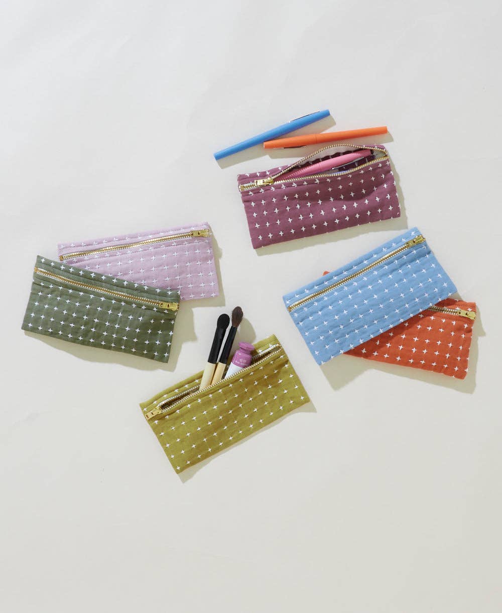 Cross-Stitch Pencil Case: Rust, photo 2 of 8