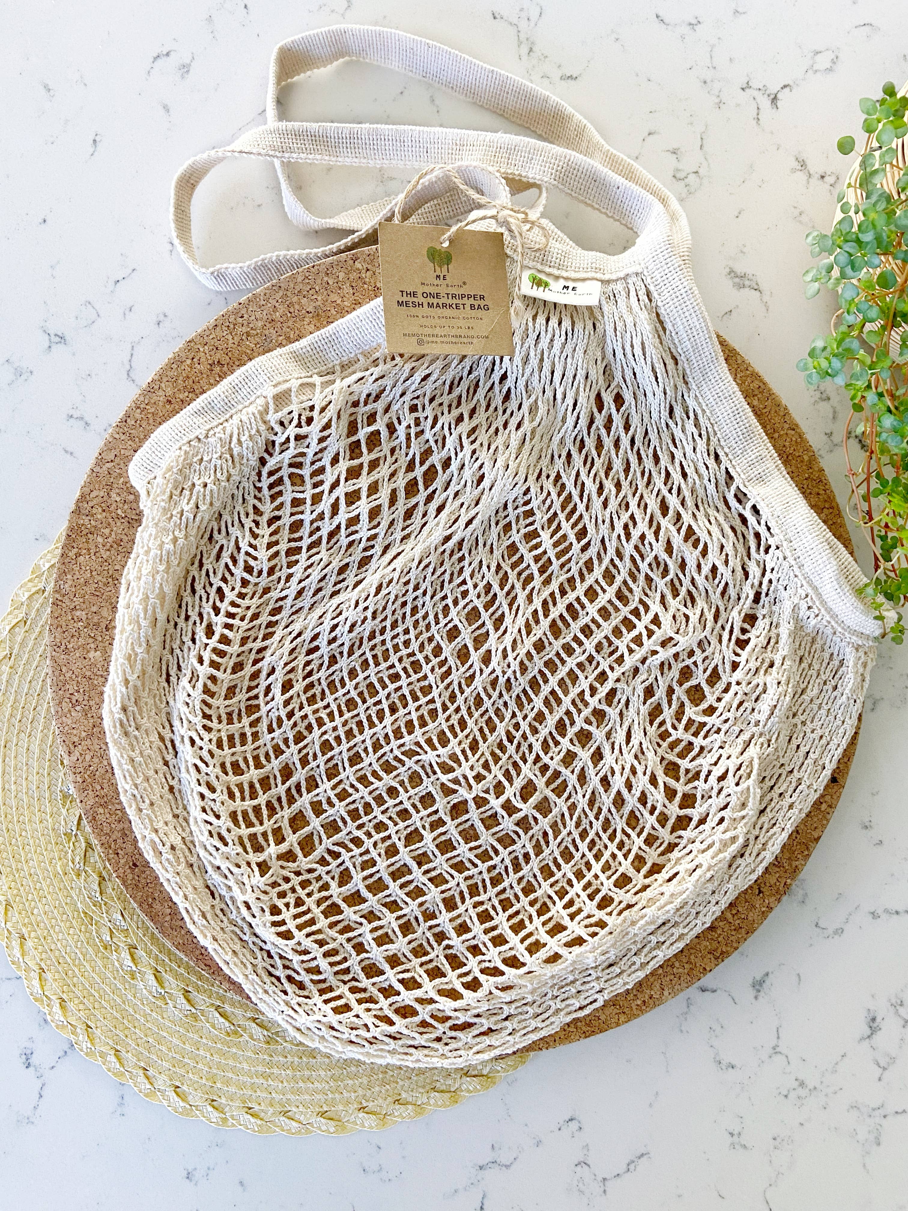 The "One Tripper" HUGE Mesh Market Bag | Zero Waste: Natural, photo 1 of 7