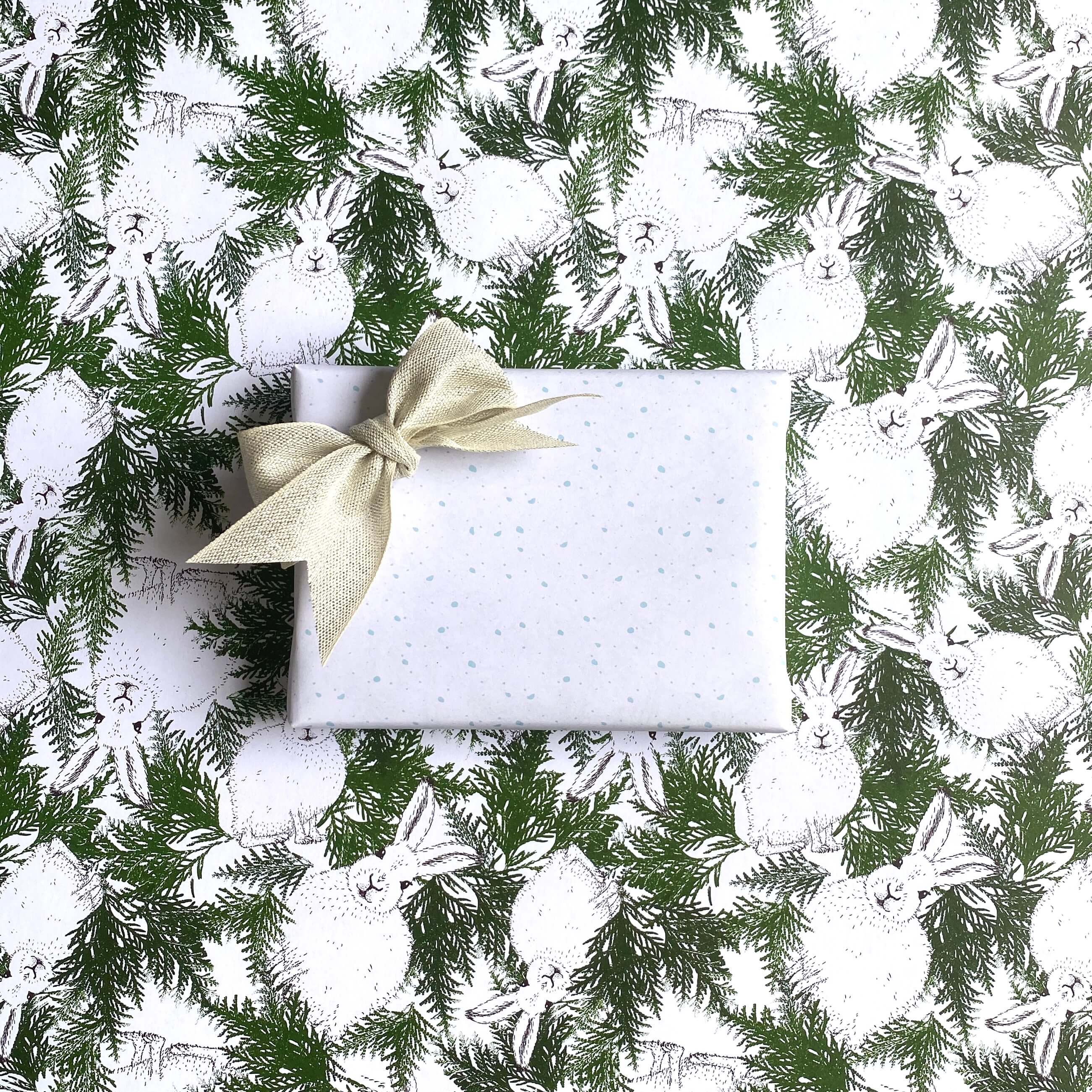 Arctic Hare Wrapping Paper: Rolls of 3 Sheets, photo 5 of 6