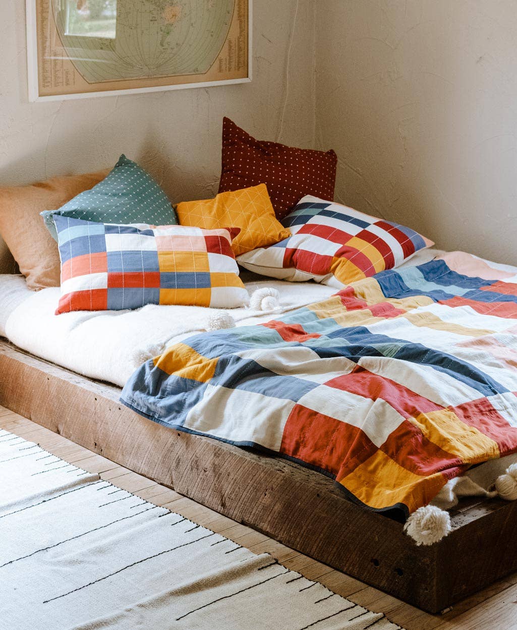 Multi-Check Patchwork Quilt, photo 4 of 5