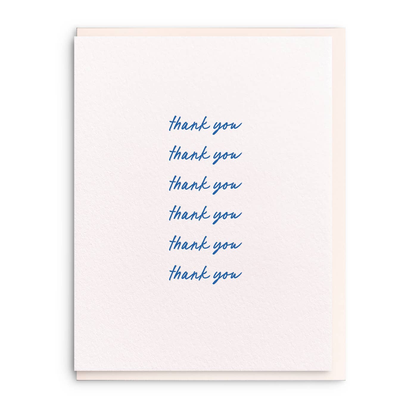Thank You Script - Letterpress Thank You Greeting Card, photo 1 of 2