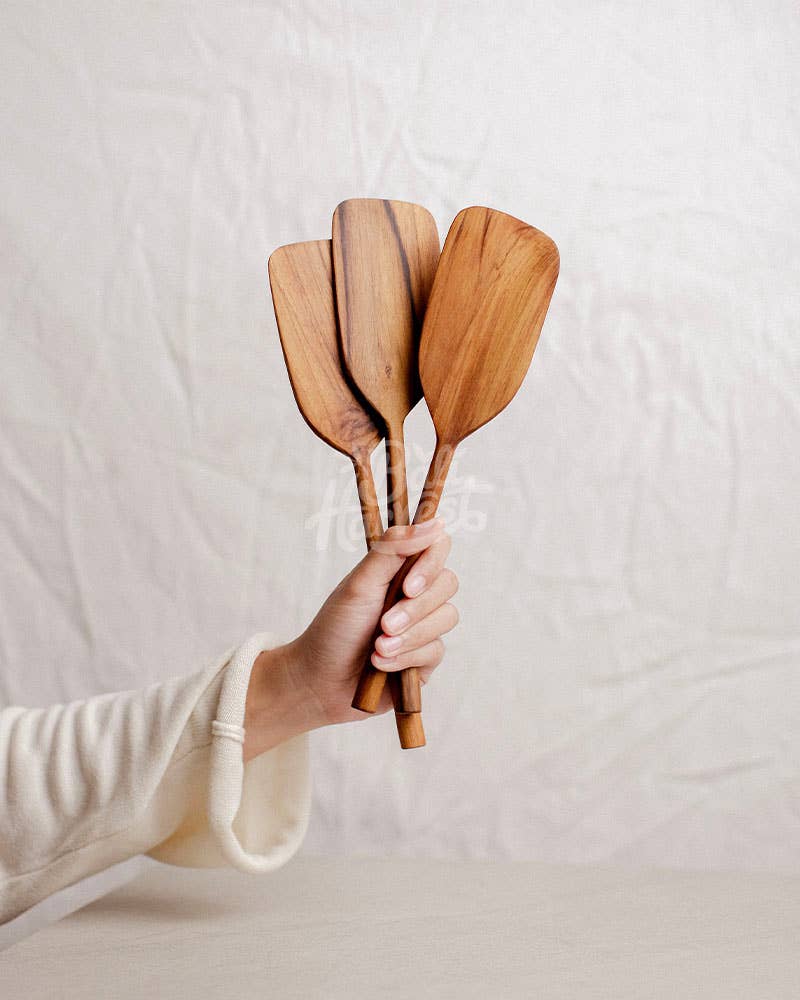 Teak Wooden Oval Spatula