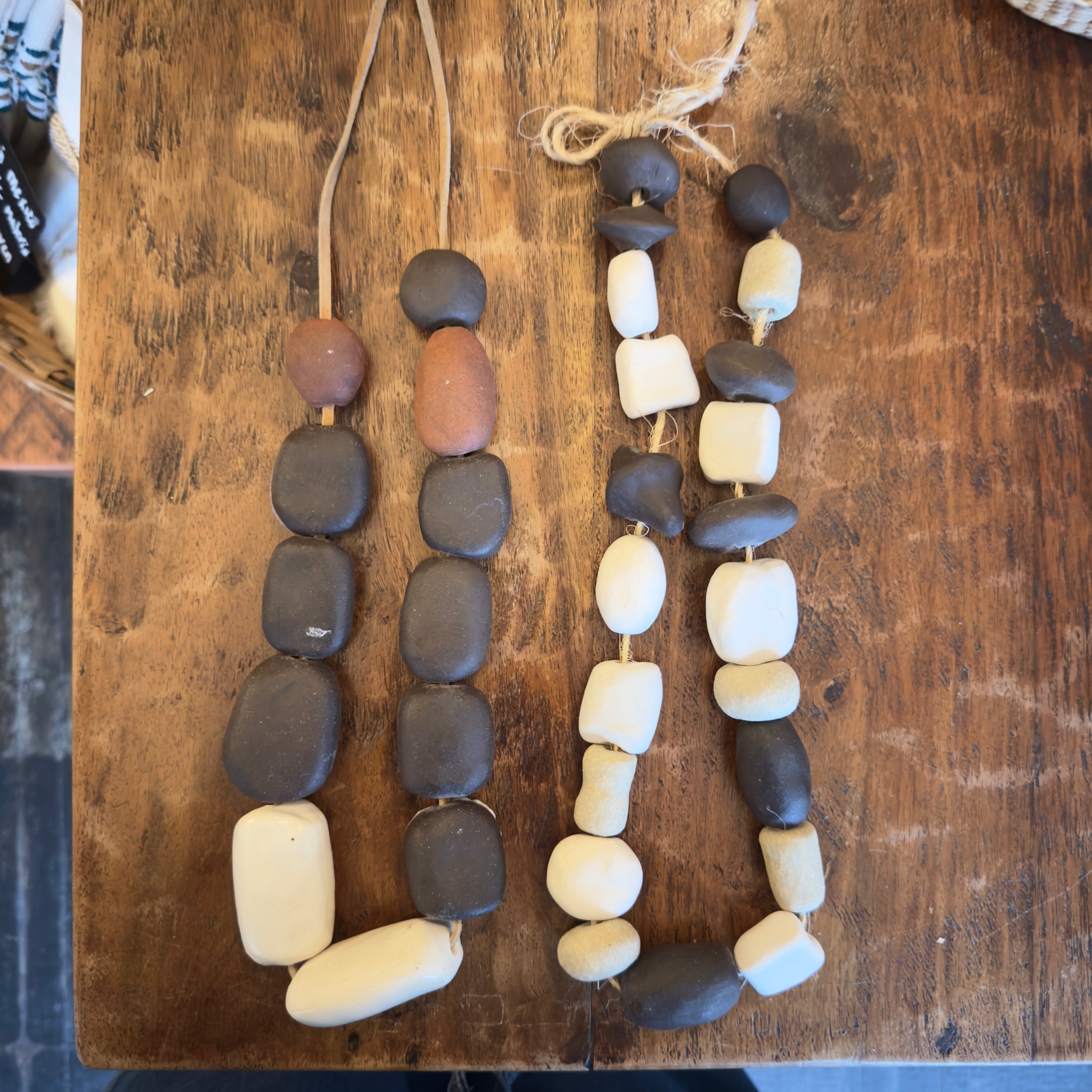Strand of pottery beads