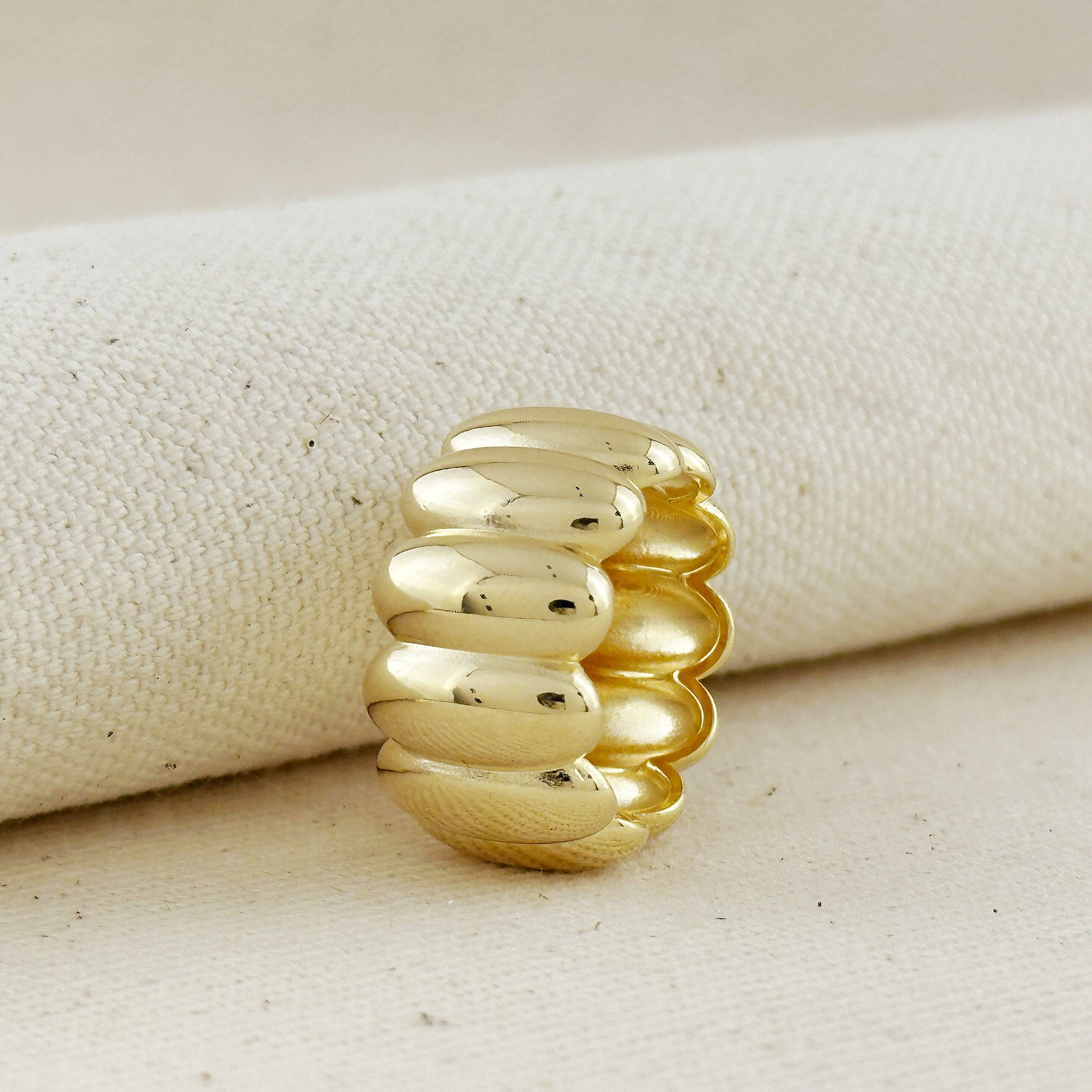 Size 6- Oversized Scalloped Ring, photo 1 of 8
