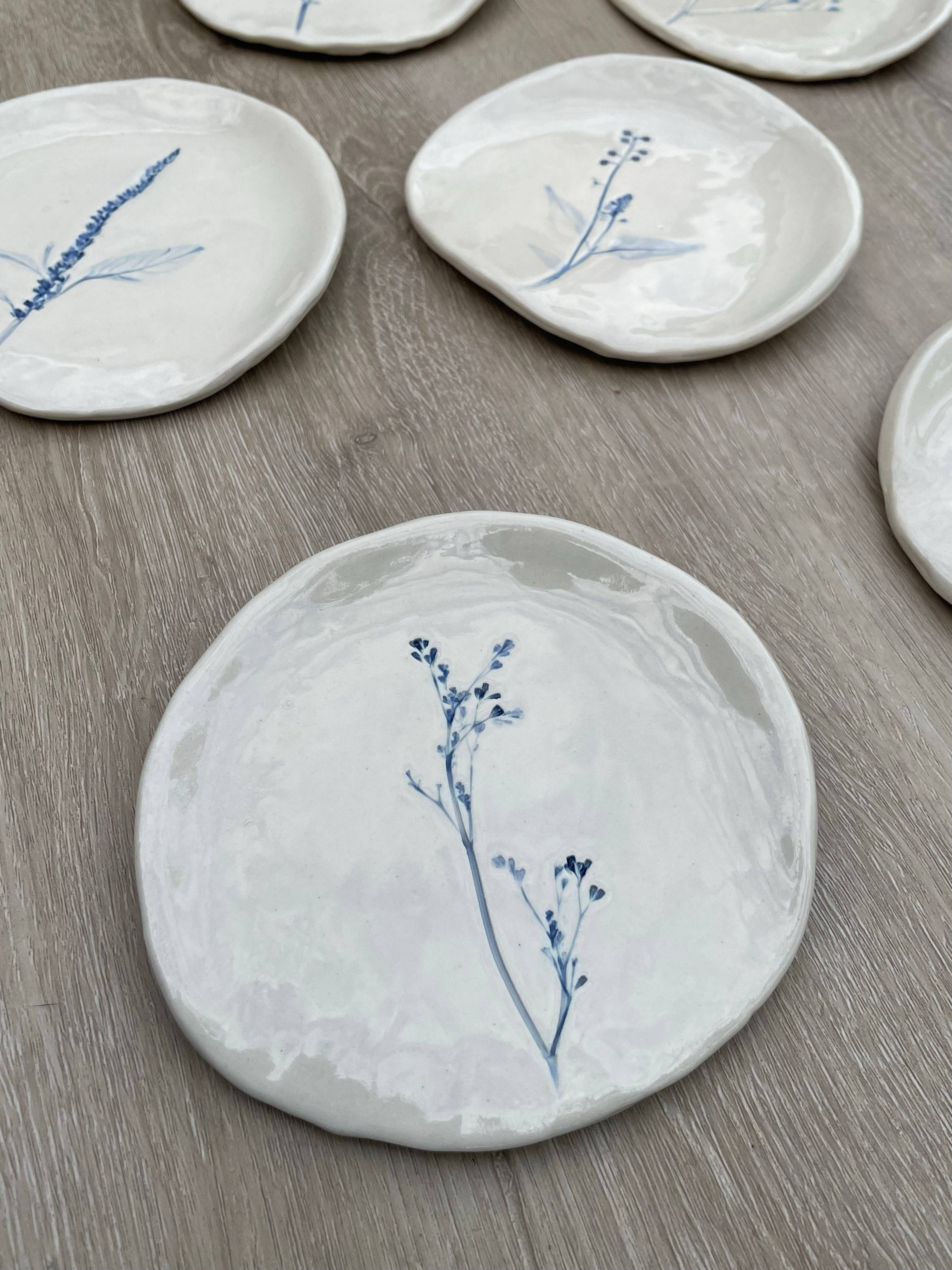 Hand-Painted Floral Spoon Rest, Blue, photo 1 of 5