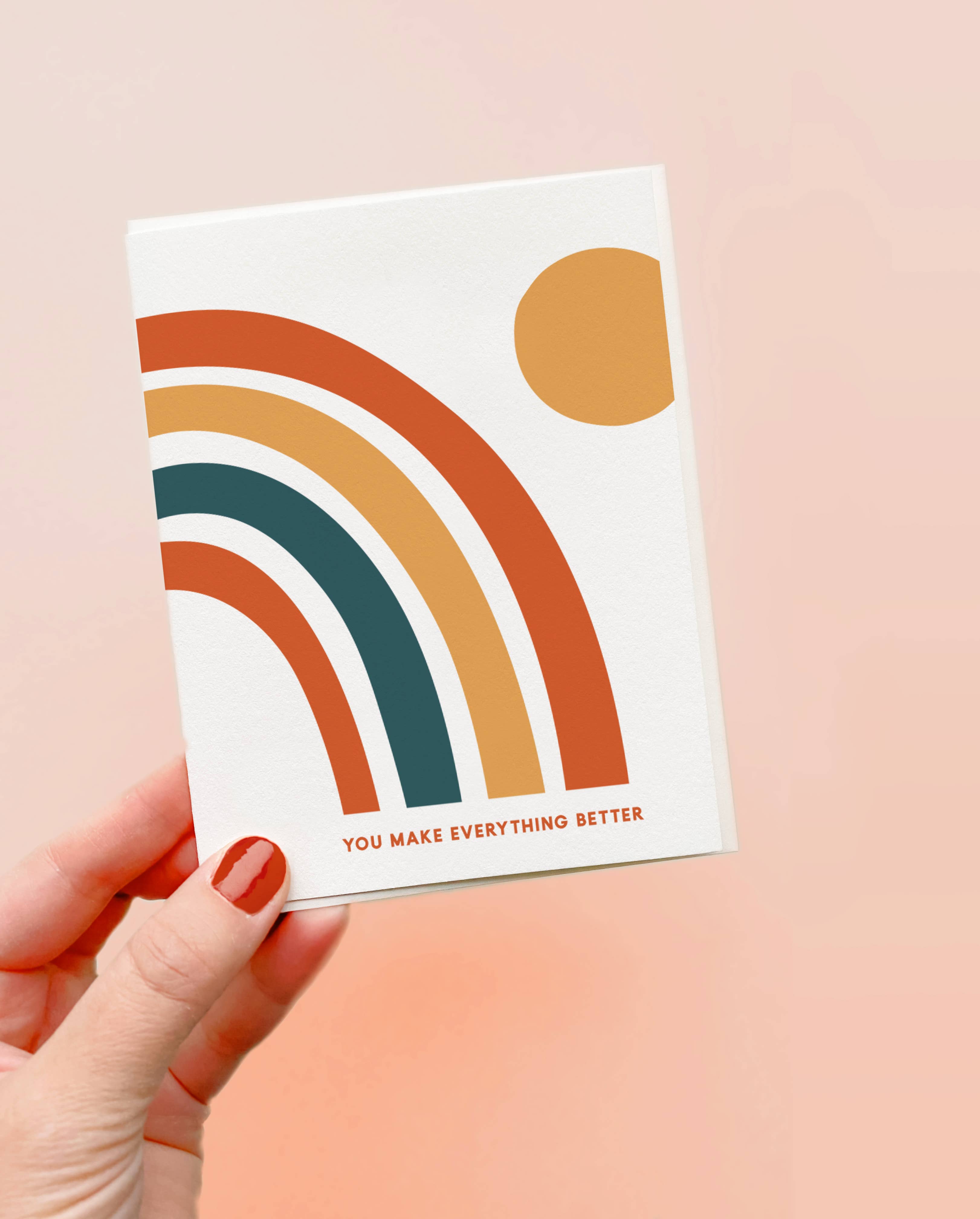 Everything Better - Letterpress Friendship Card, photo 2 of 3