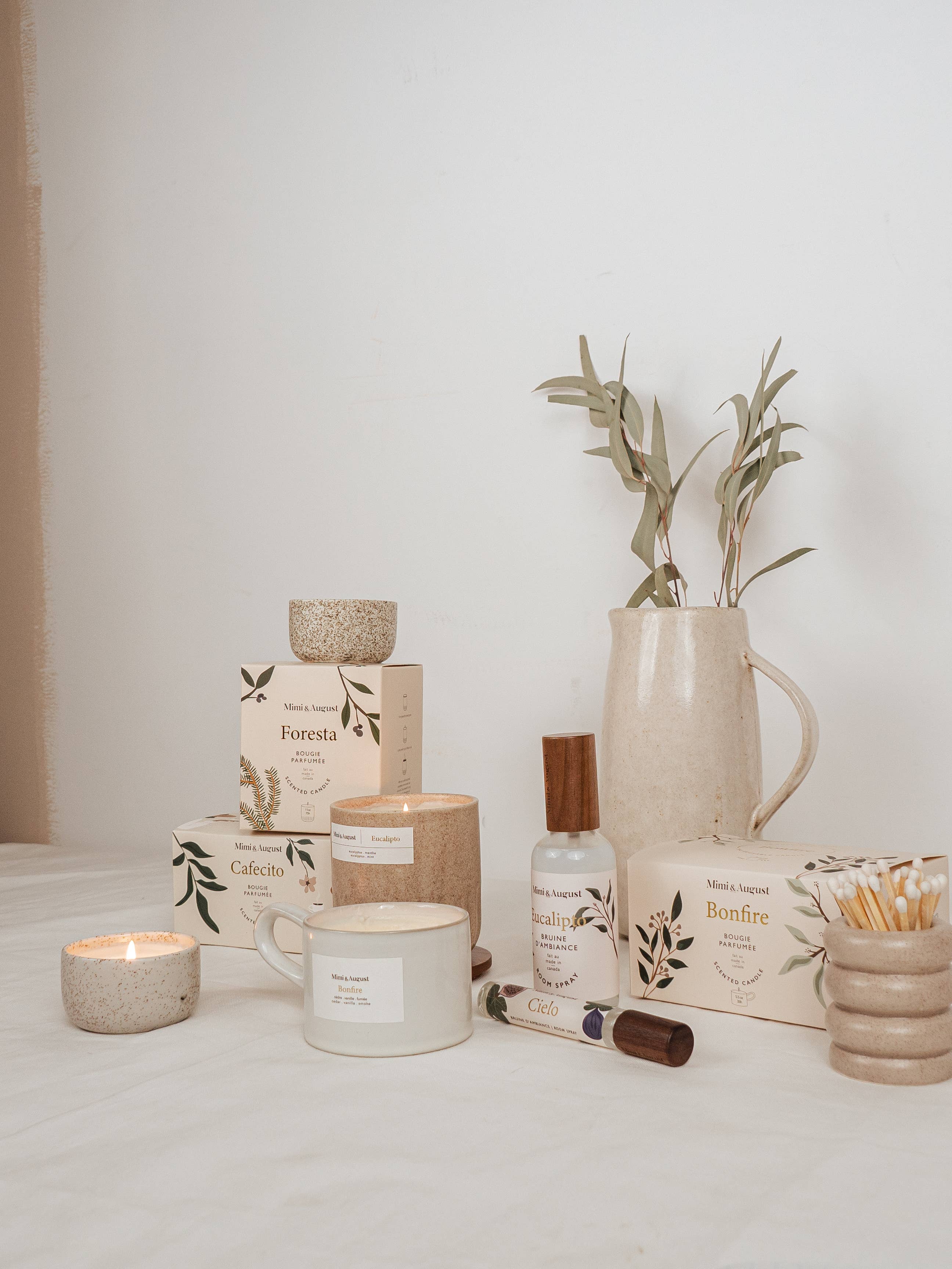 Ceramic match pot: Speckled grey, photo 7 of 8