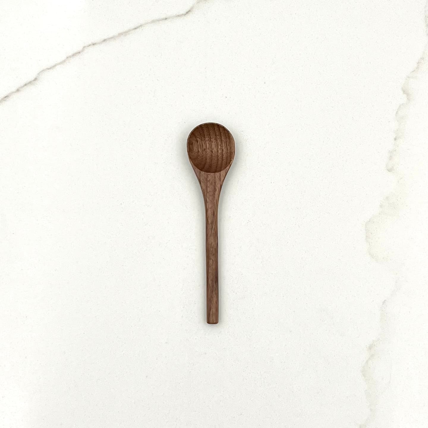 4" Walnut Wood Tiny Spoon - Kitchen Serving Spoon, photo 2 of 2