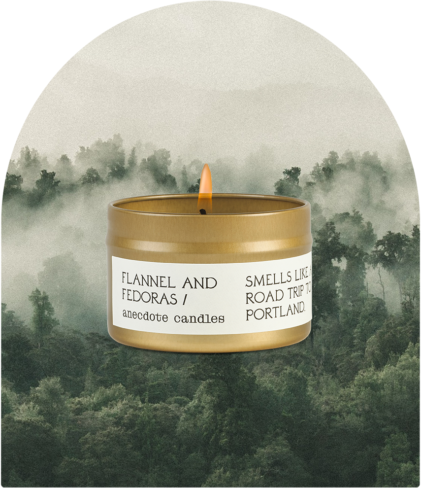 Flannel & Fedoras (Oakmoss & Amber) Candle: 7.8 oz Glass Jar, photo 6 of 6