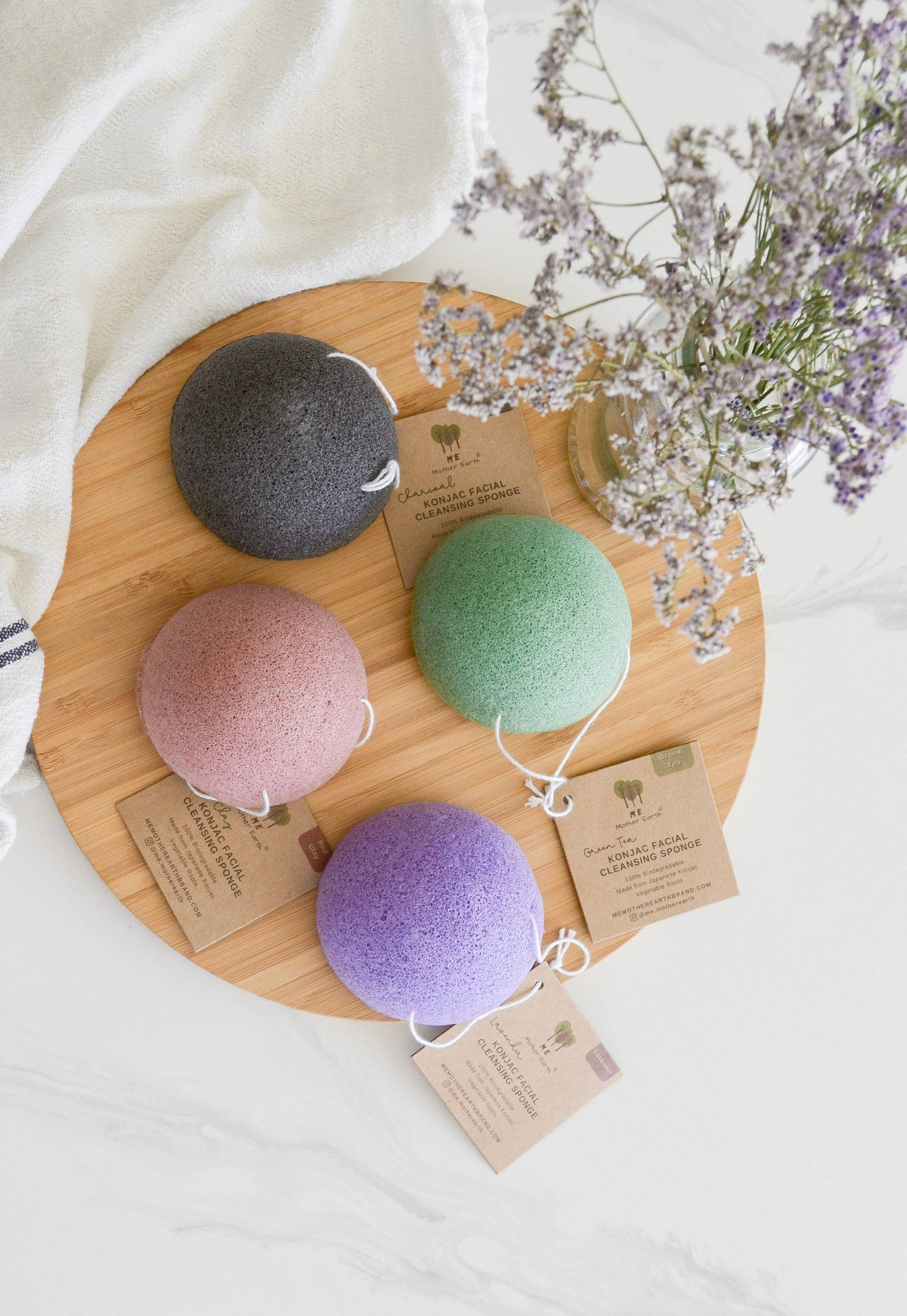 Konjac Sponge Biodegradable | Zero Waste | Vegan Skincare: Green Tea, photo 2 of 8