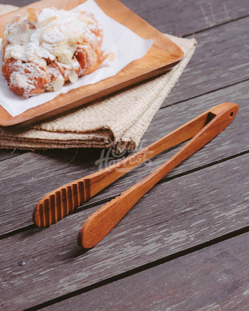 Teak Wooden Tongs - Long Salad Tongs, photo 6 of 6