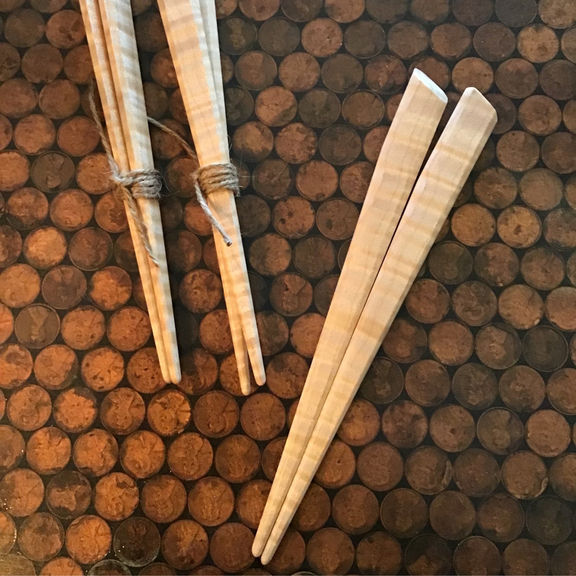 Tiger Maple Hair Sticks