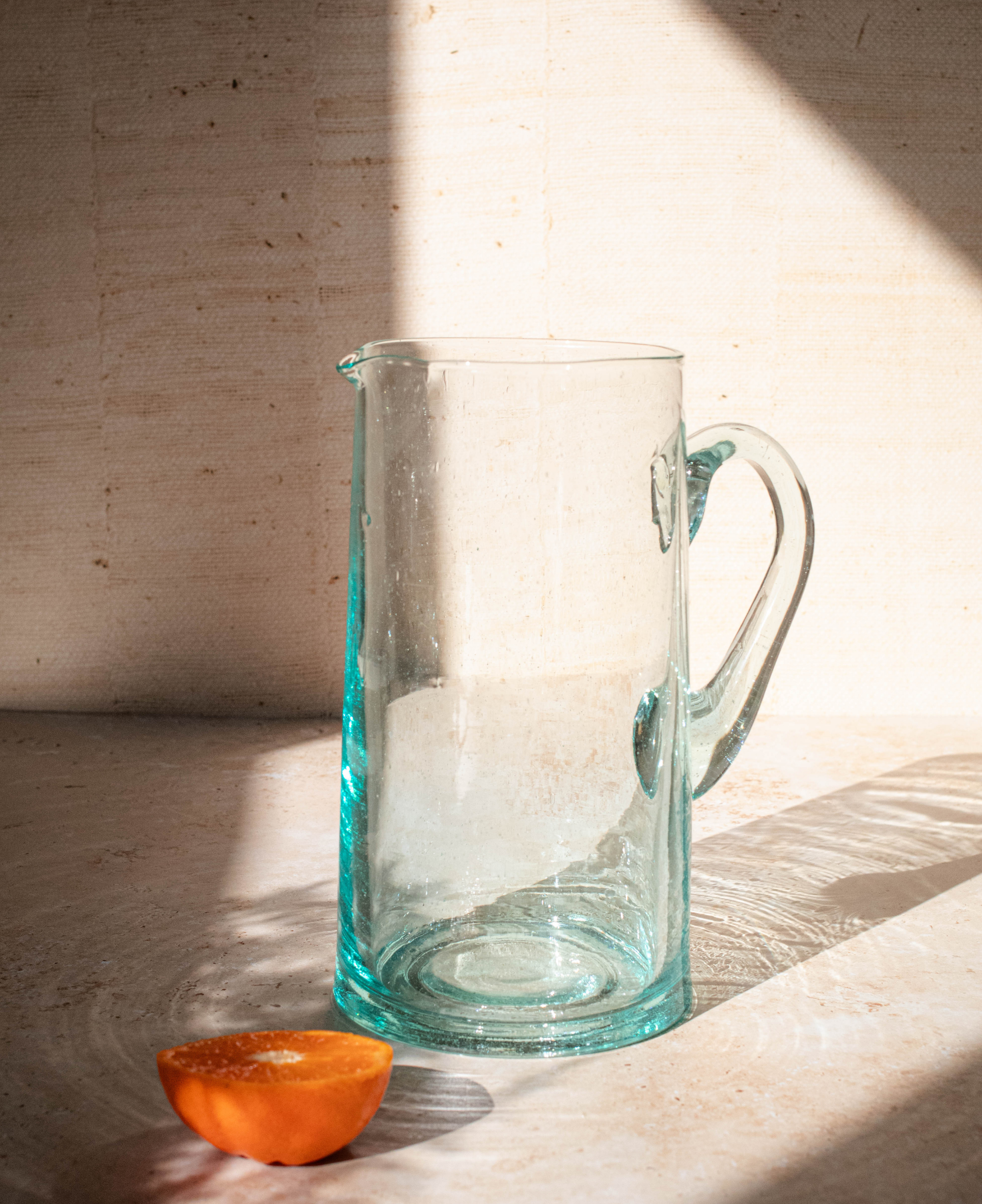 Moroccan Glass Beldi Water Jug - Clear, photo 1 of 3