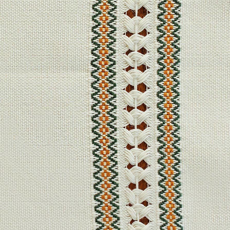 Handwoven Cotton Napkin - Olive and Mustard, photo 2 of 3