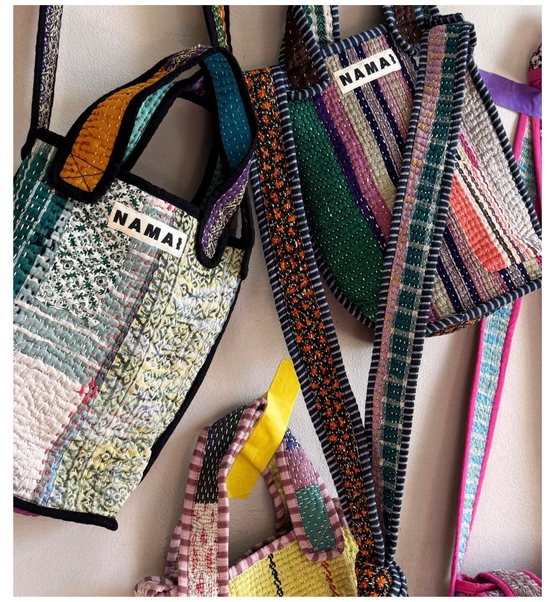THE XOTI MINI ZERO-WASTE QUILTED KANTHA BAG, photo 1 of 2