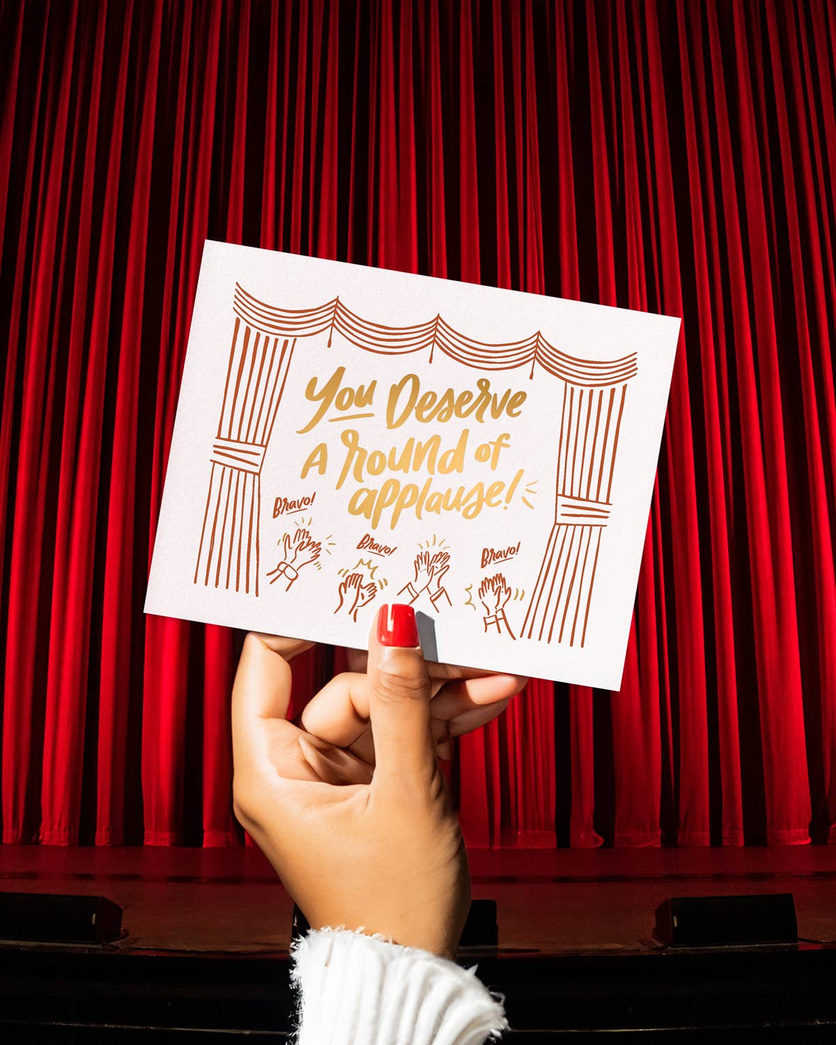 Applause - Letterpress Congratulations Greeting Card, photo 2 of 2