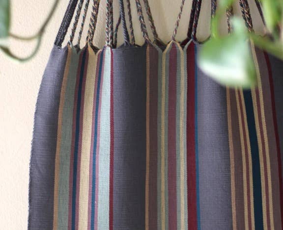 Las Rayas Tote Hand Woven in Chiapas - Rain, photo 2 of 2