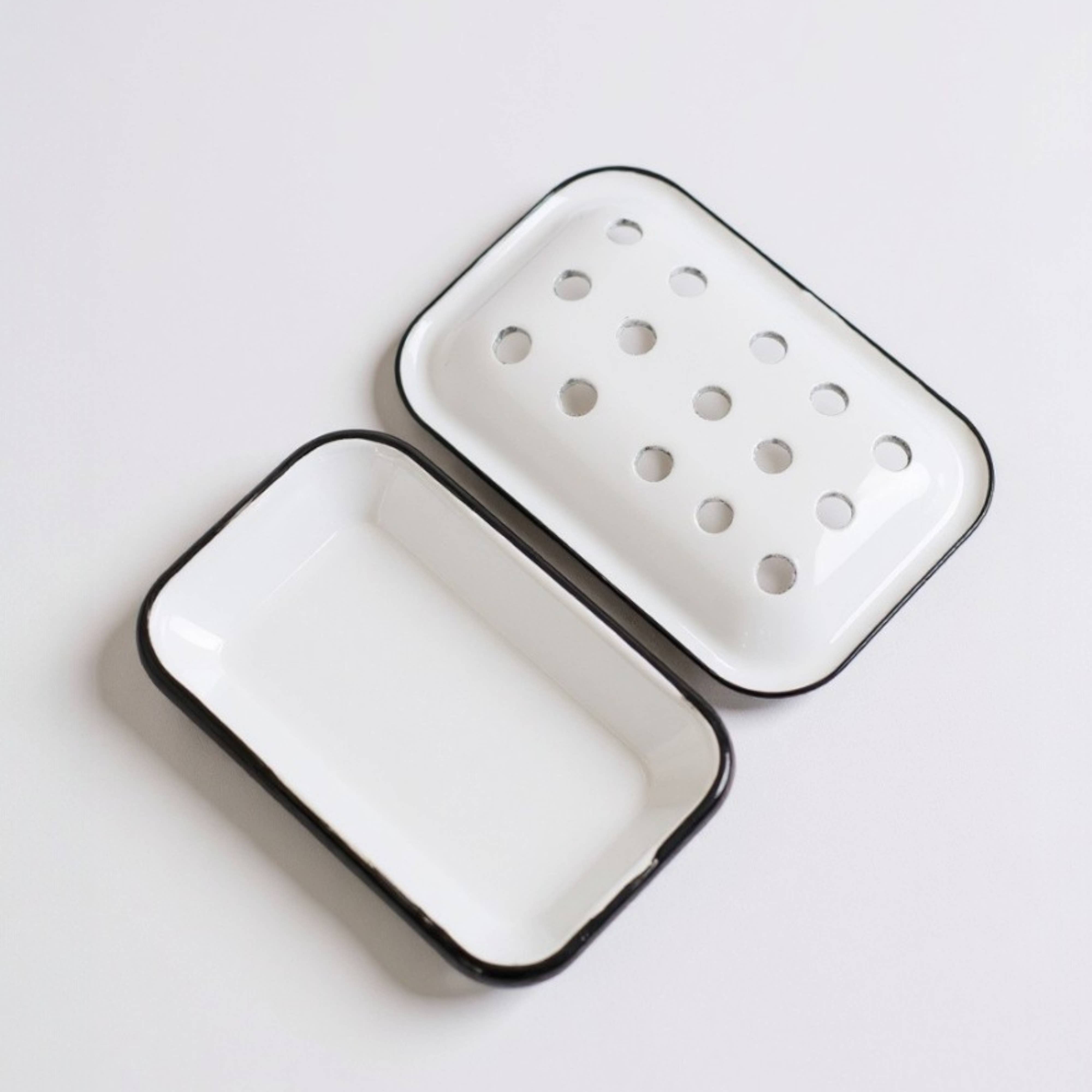 Enamel soap dish in white, photo 5 of 5