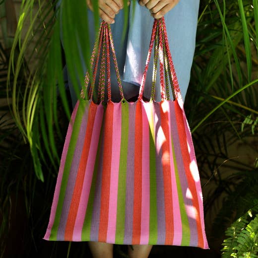 NEW! Las Rayas Tote Hand Woven in Chiapas - El Verano