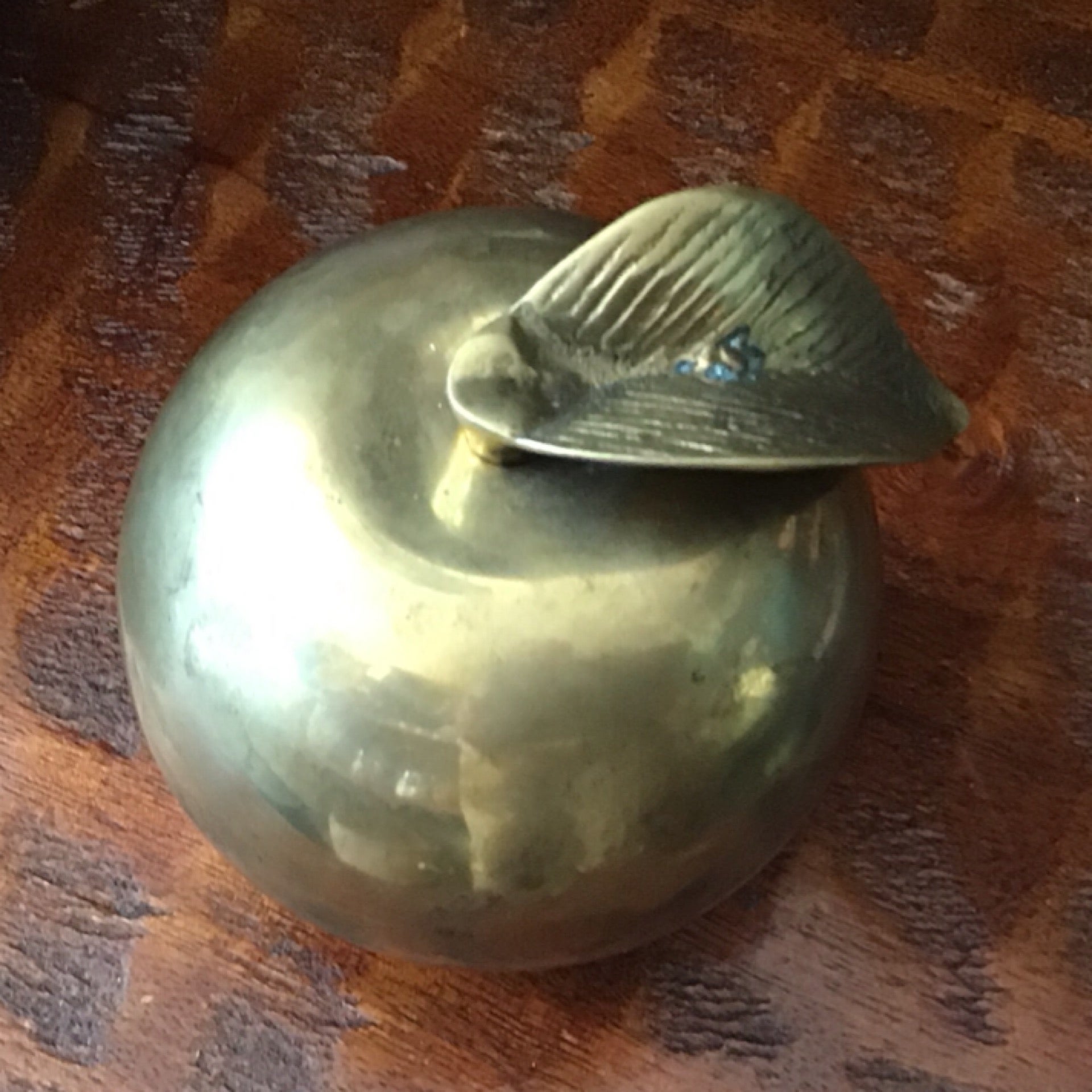 Vintage brass apple