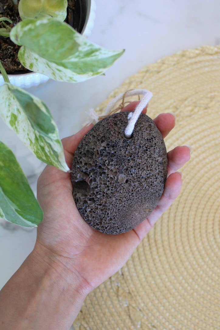 Lava Pumice Stone with Cotton Hanging Loop, photo 2 of 4