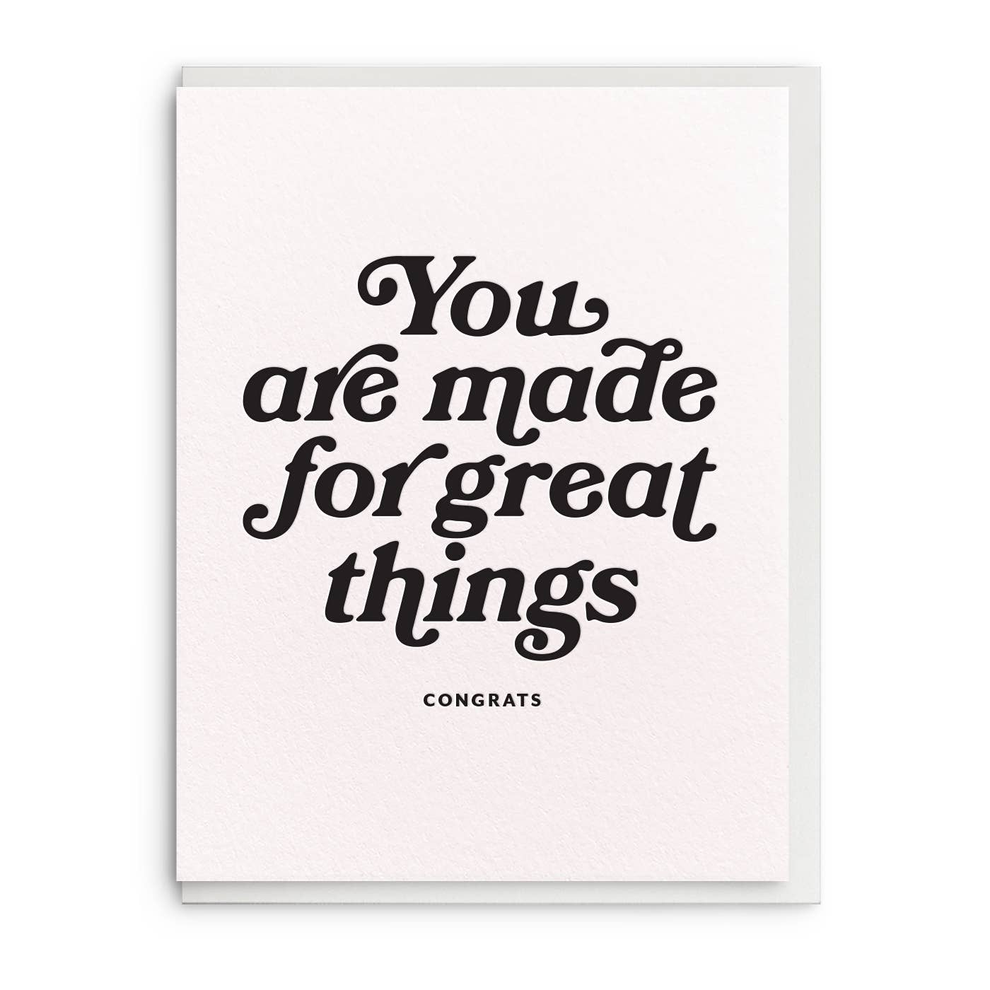 Great Things, Letterpress Everyday Greeting Card