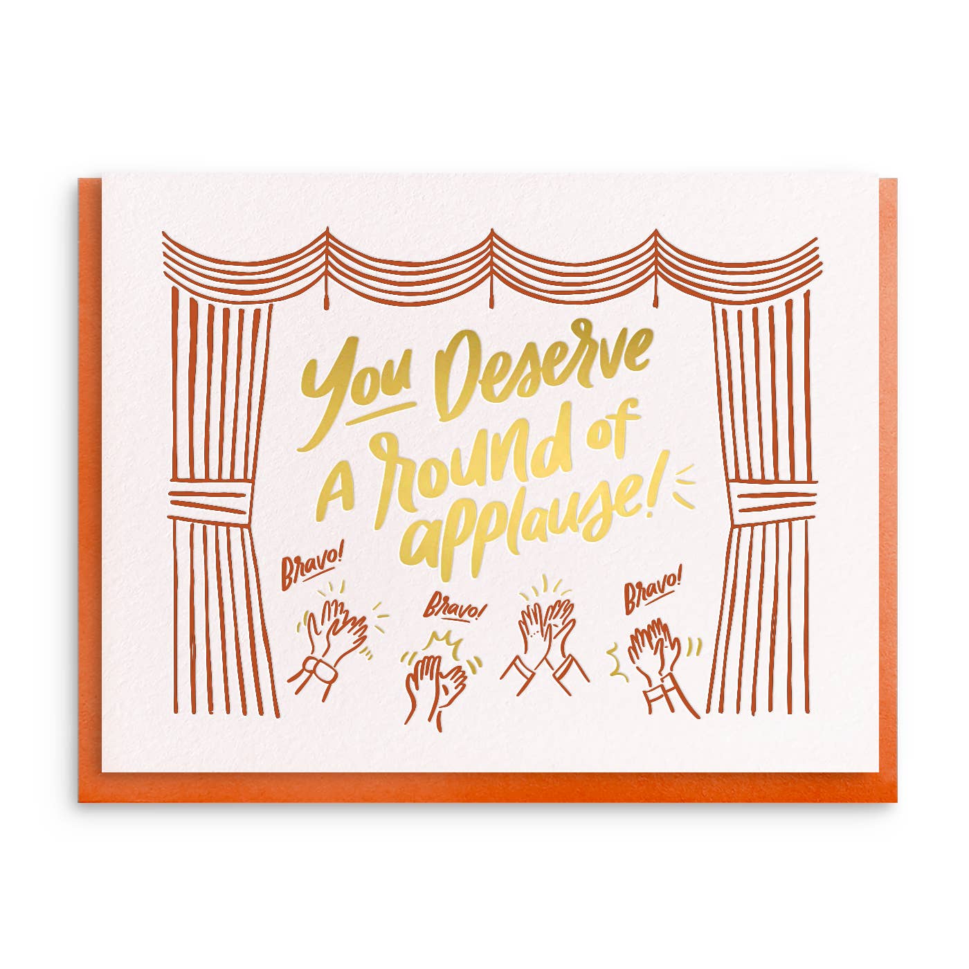 Applause - Letterpress Congratulations Greeting Card, photo 1 of 2