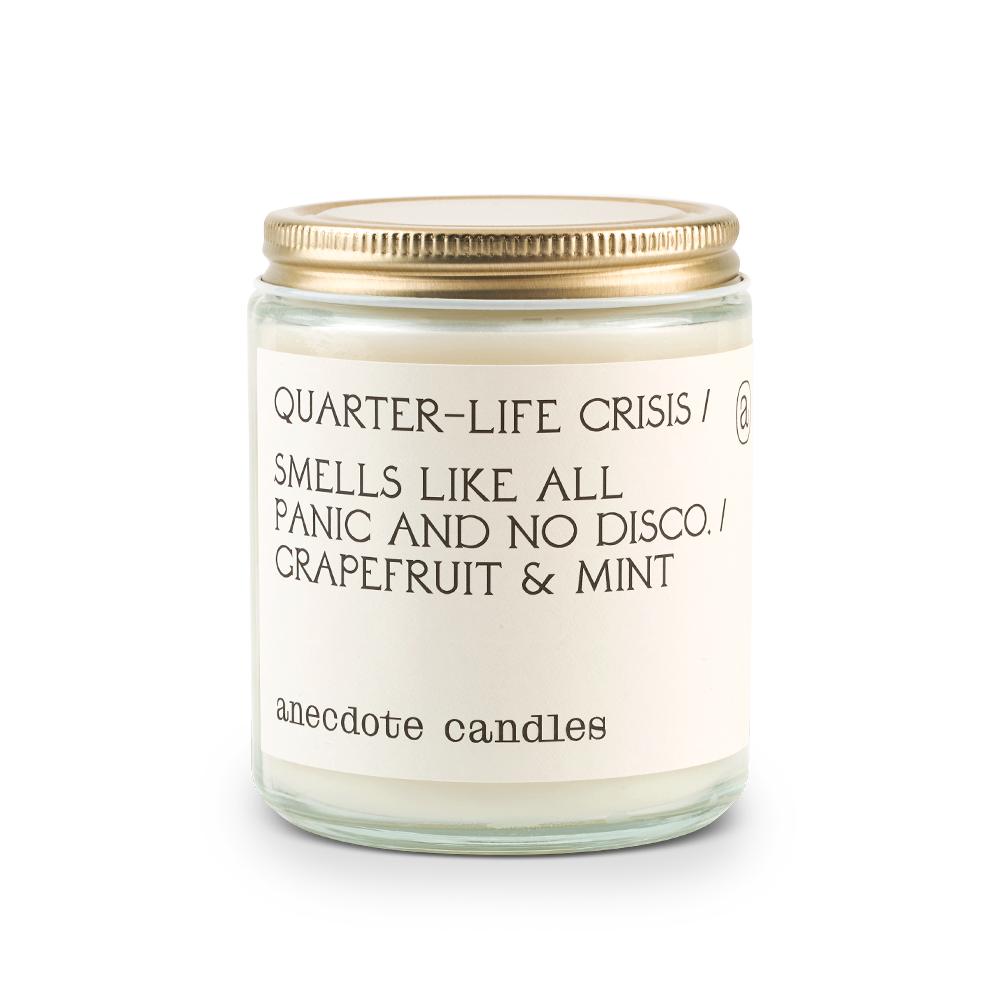 Quarter-life Crisis (Grapefruit & Mint) Candle: 7.8 oz Glass Jar, photo 1 of 8