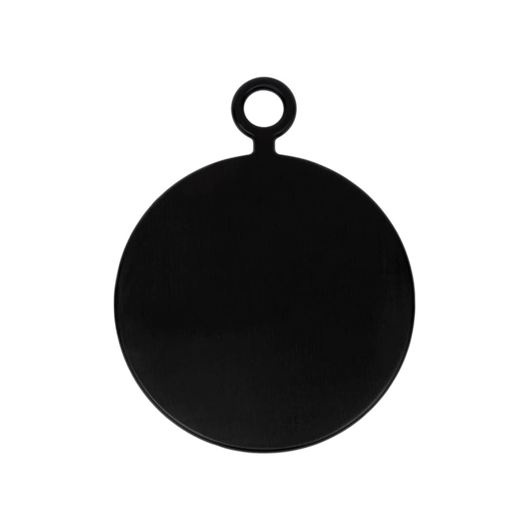 Round Cheese Board with Handle | Black Charcuterie Board, photo 1 of 4